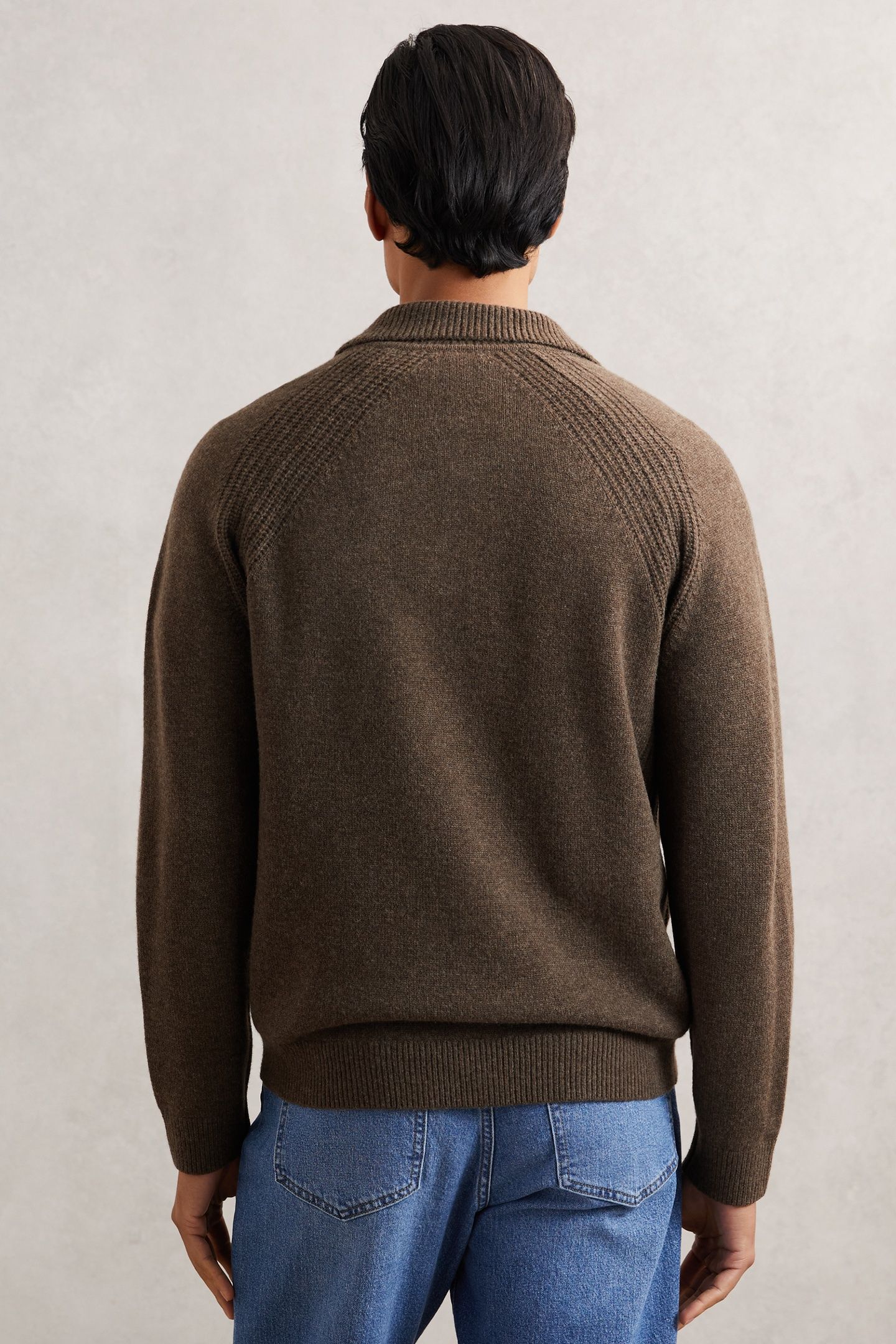 LS OPEN COLLAR JUMPER PECAN BROWN 2