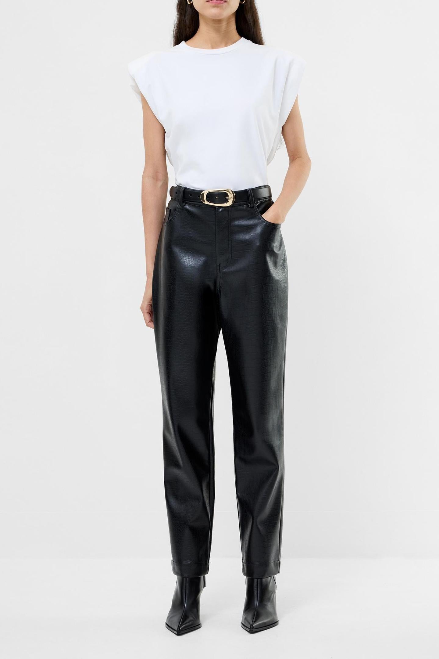 BRODY CROC PU TROUSER BLACK 2