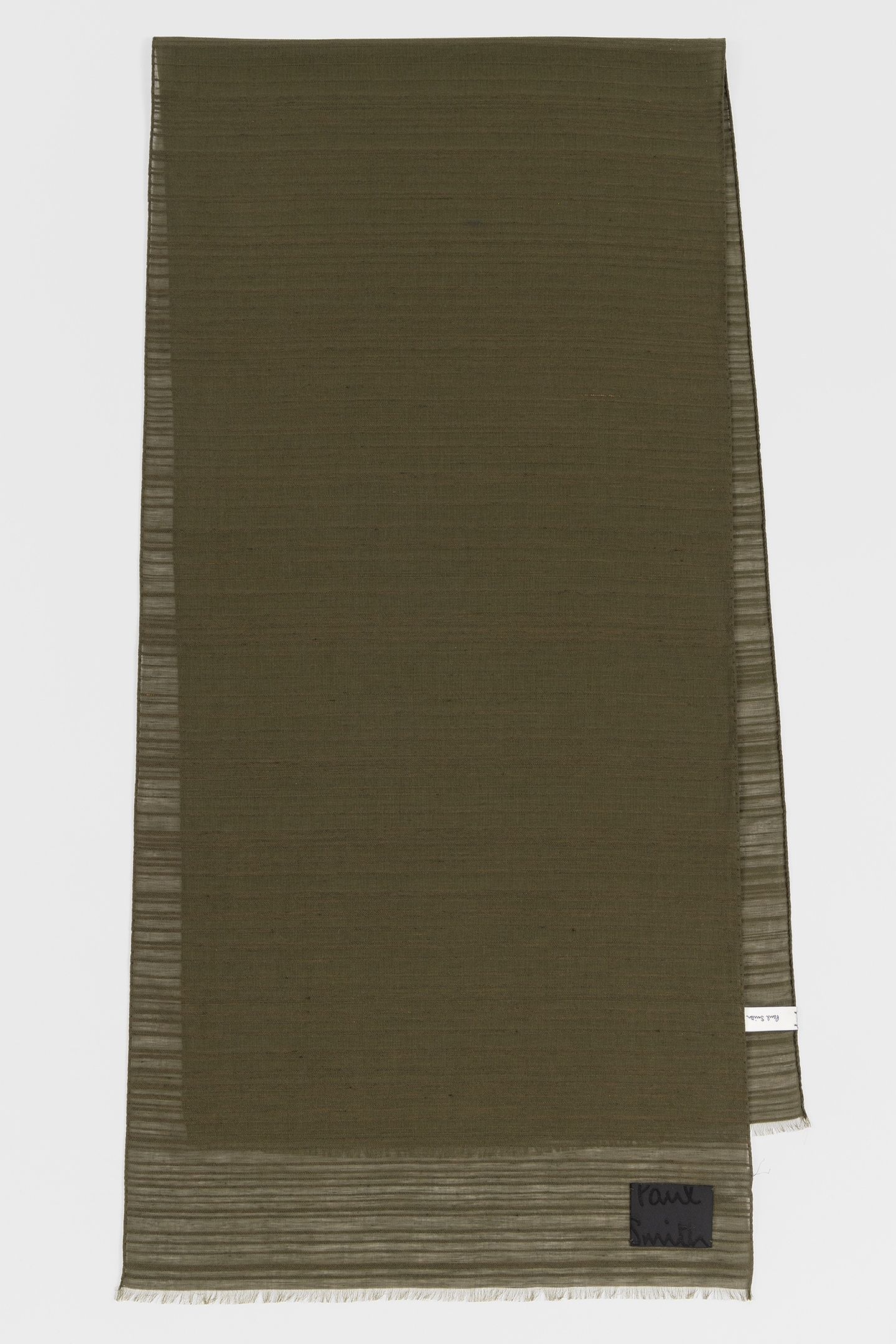 MEN SCARF SIG SHADOW STRP KHAKI 2