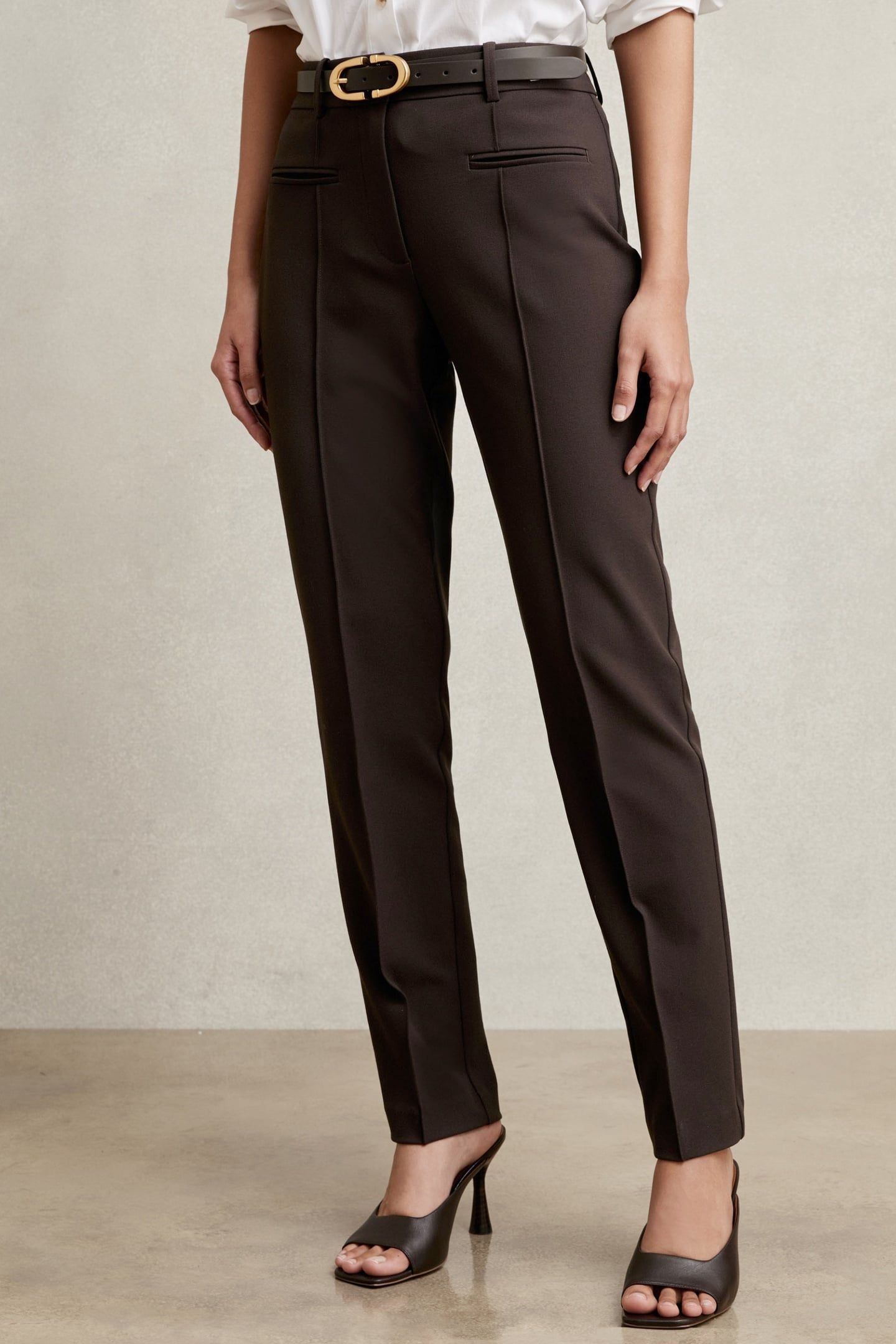 TAPER TROUSER CHOCOLATE BROWN 2