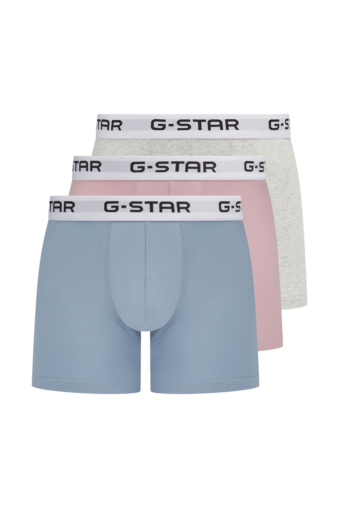 UNDERWEAR ASH 3 PACK TRUNKS BURNISHED/LIGHT GREY MARL/BLUE F 4