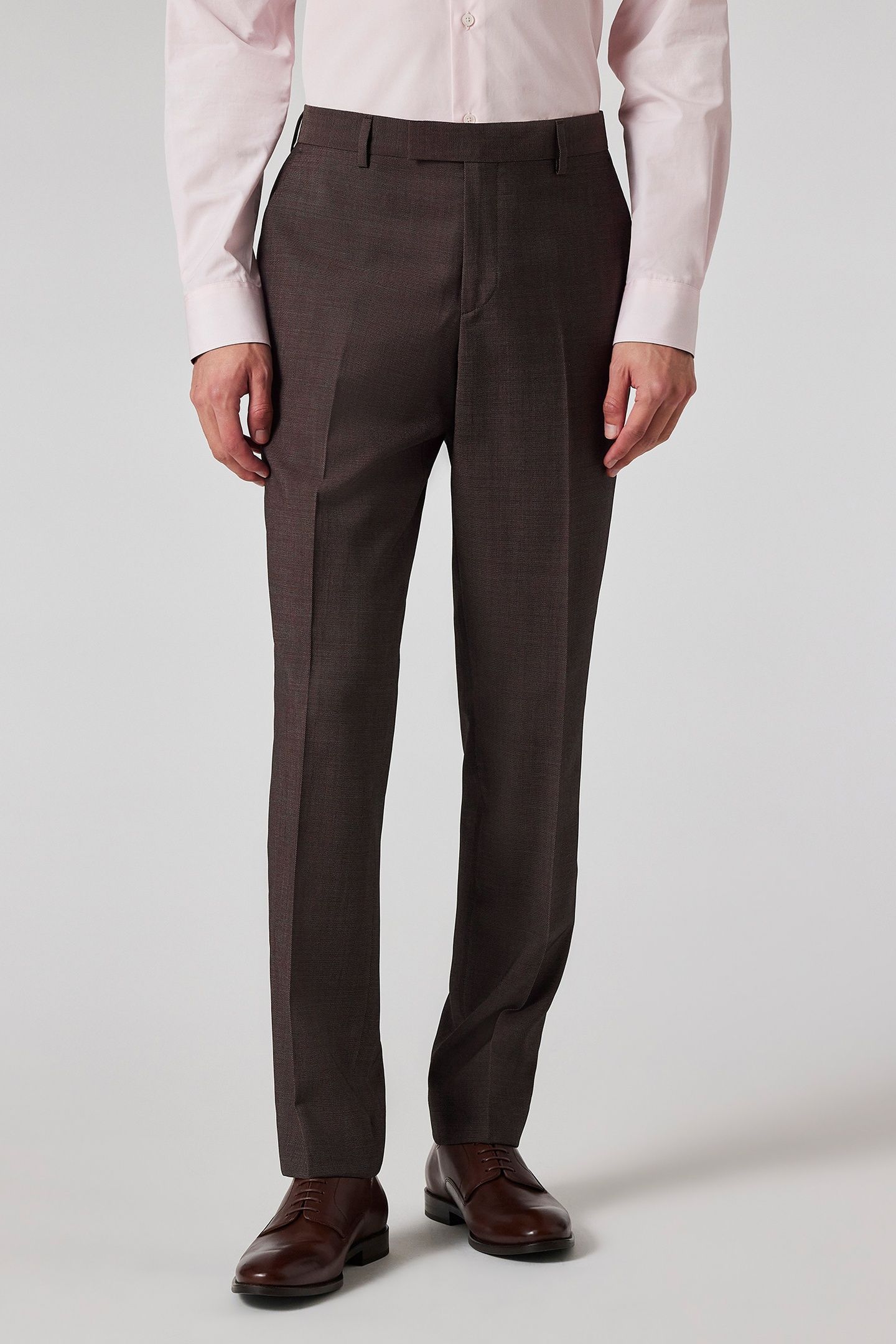 MENS TAILORED FIT 2BTN SUIT CHOCOLATE 3