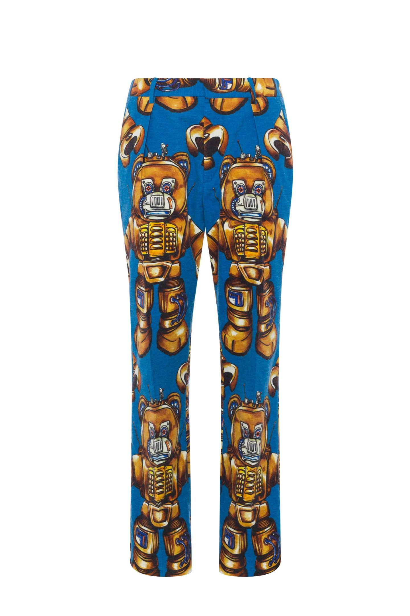 ROBOT BEAR FLANNEL TROUSERS BLUE 2