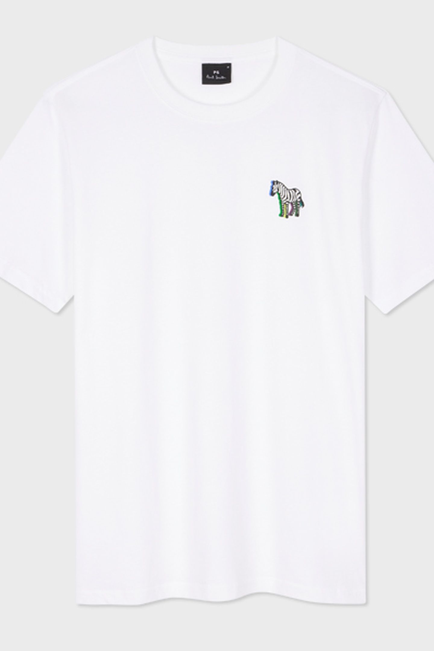 MENS REG FIT SS T SHIRT ZEBRA PUFF WHITE 5