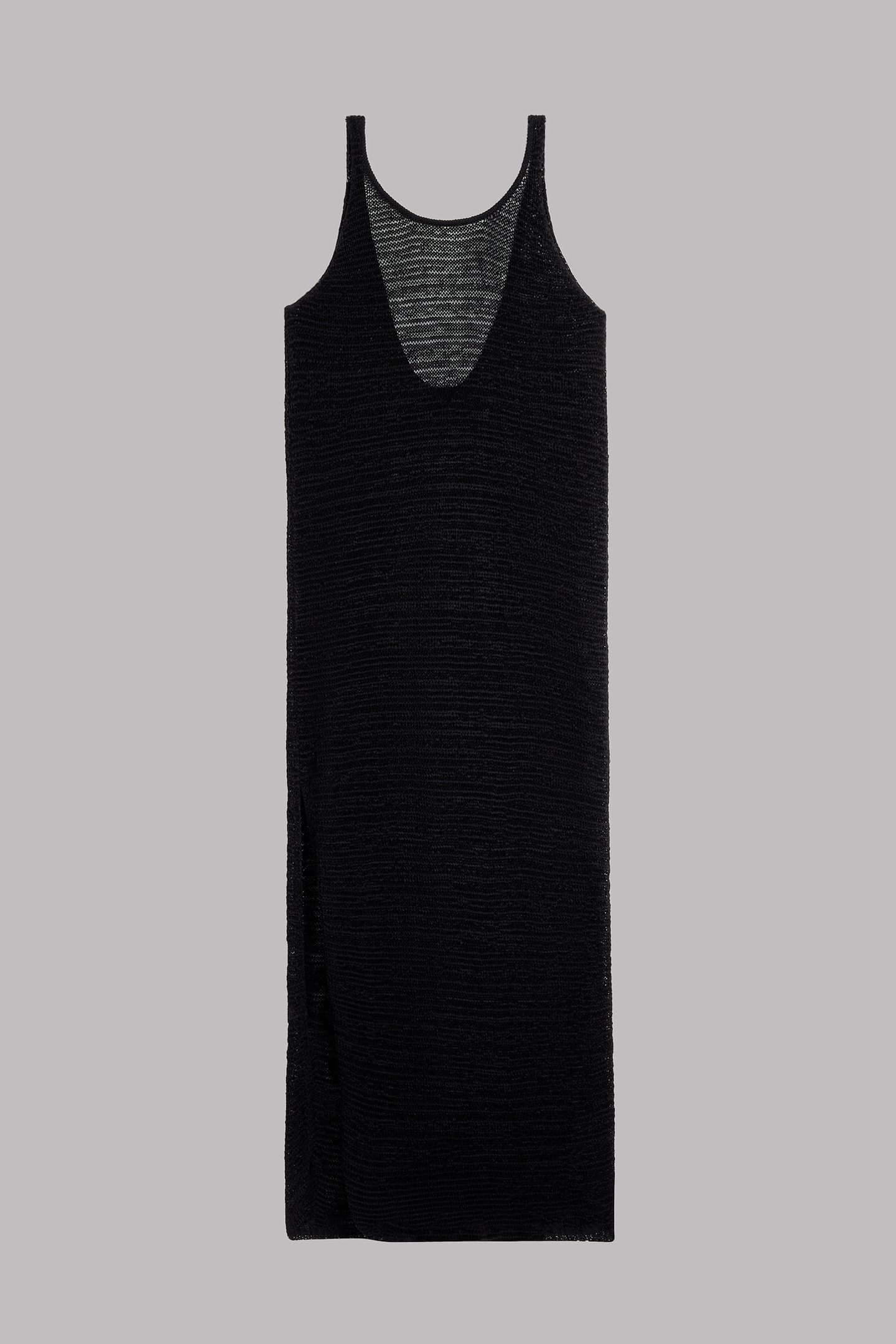 THE BLACK LONG KNITTED DRESS BLACK 3