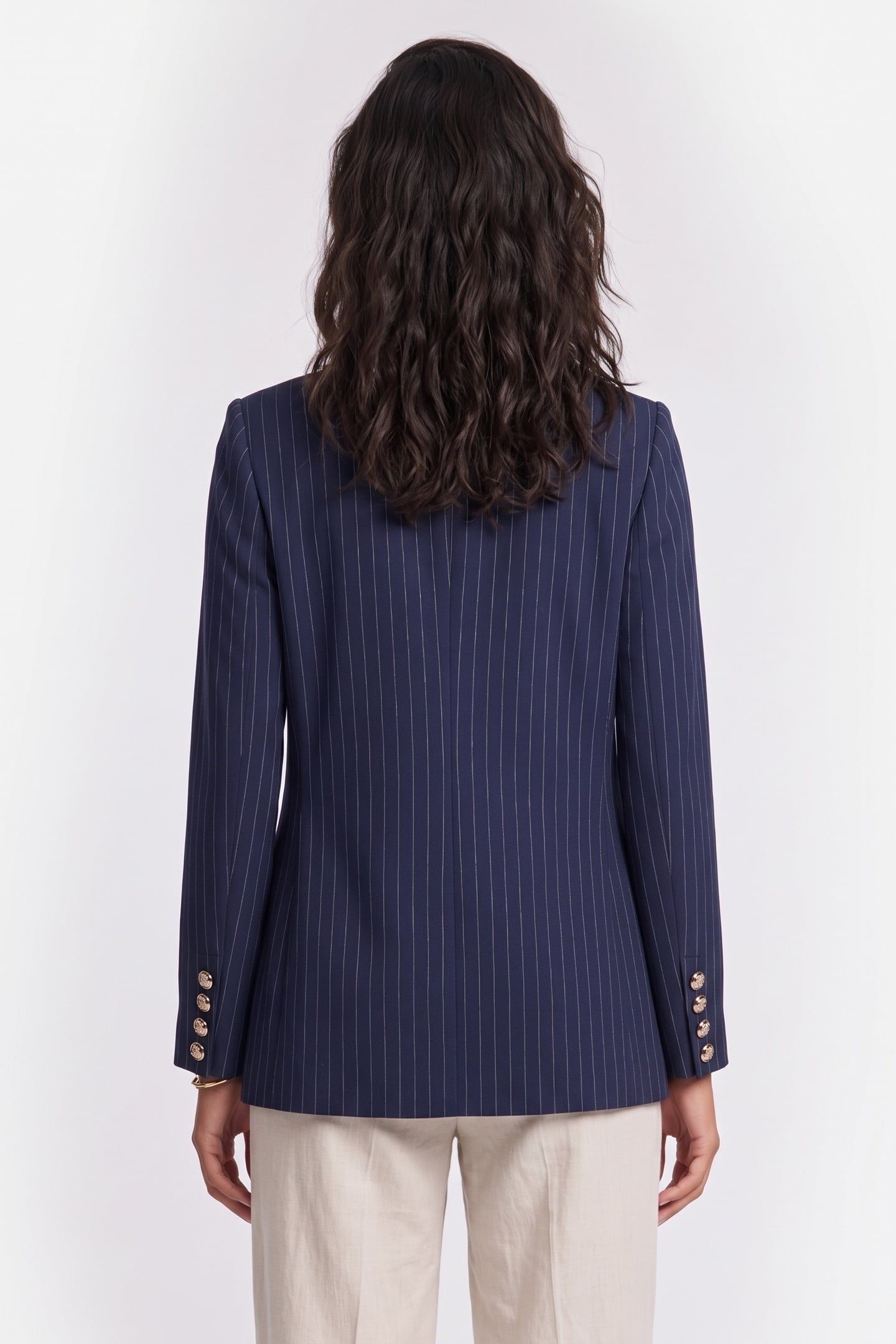 SIDNEY BLAZER NAVY PINSTRIPE WHITE 2