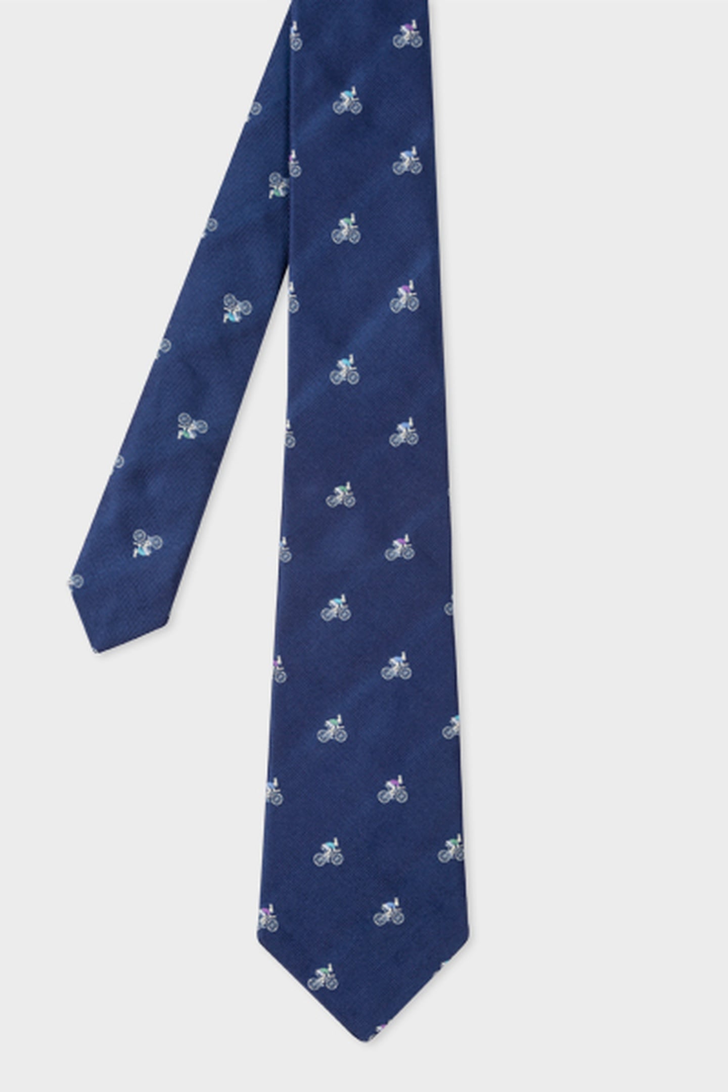 MEN TIE RABBIT ON BIKE NAVY 3