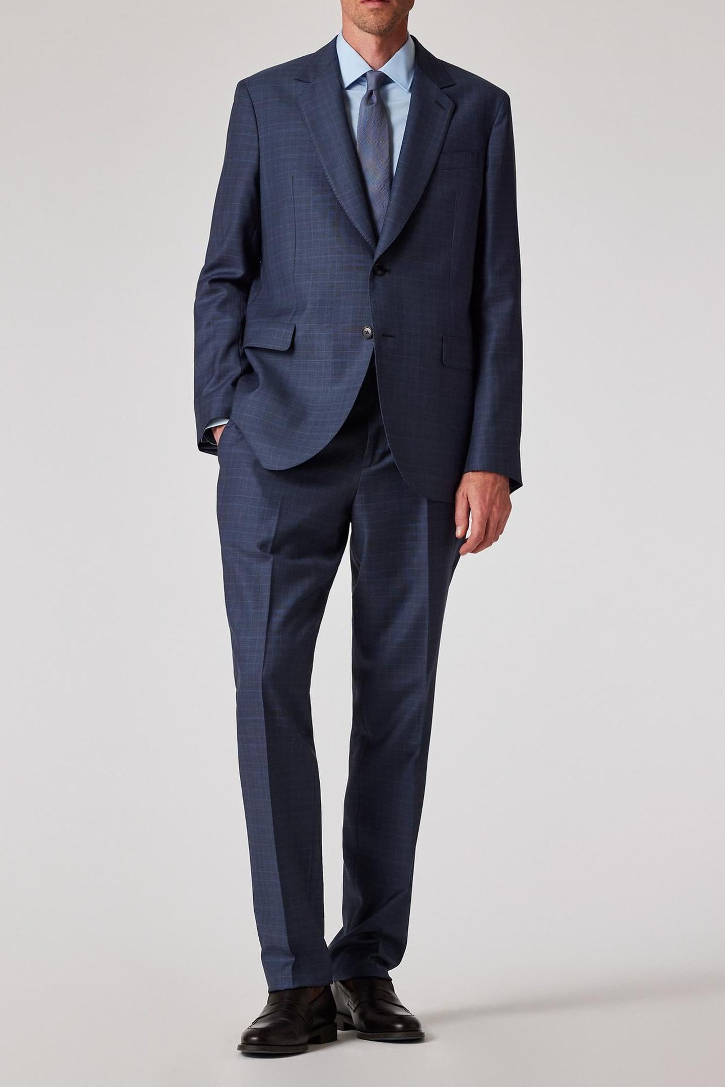 MENS 2 BUTTON SUIT INKY BLUE 1