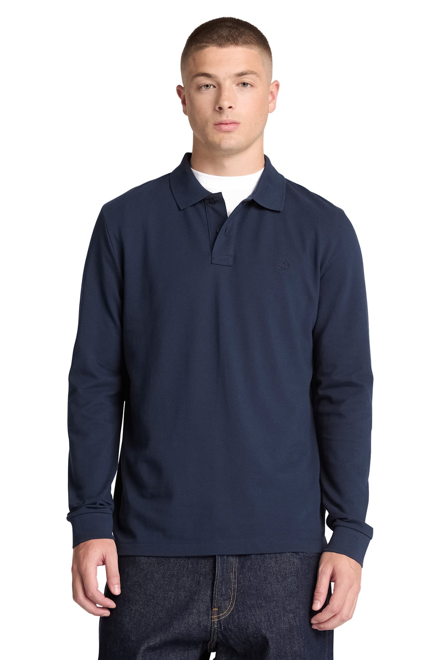 OYSTER RIVER CHEST LOGO LS POLO REGULAR DARK SAPPHIRE 1