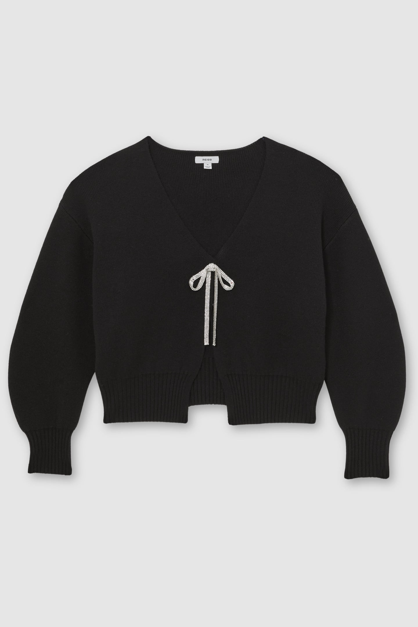 BOW CARDIGAN BLACK 4