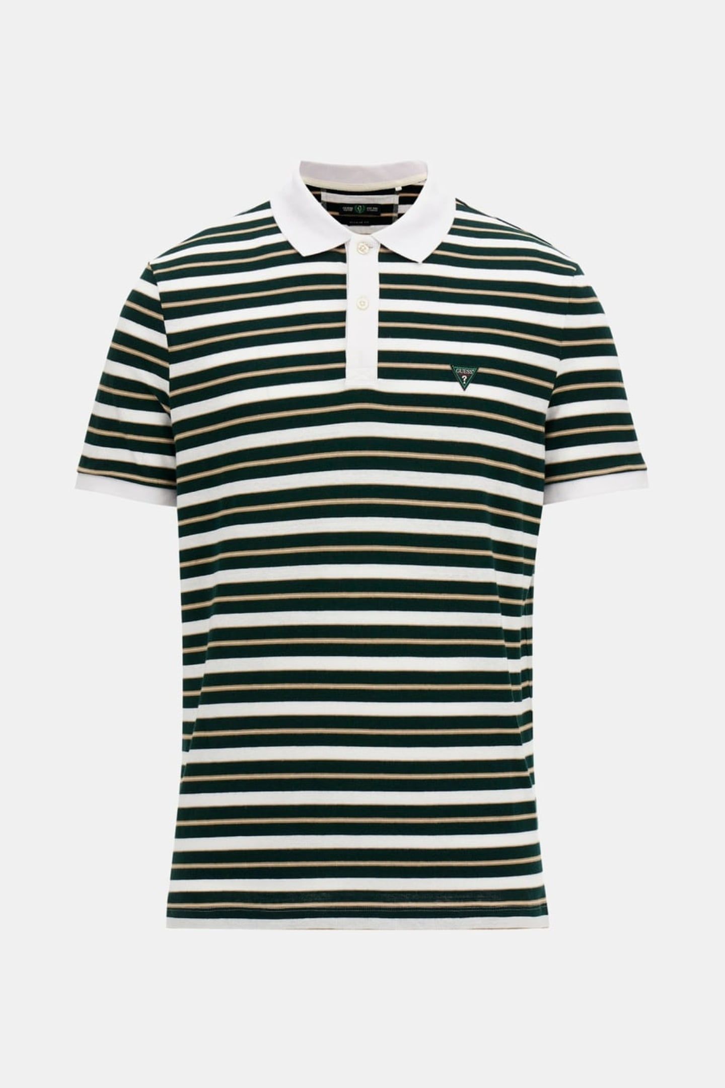 YARN DYE STRIPED SS WHITE / ALPINE STRIP 4