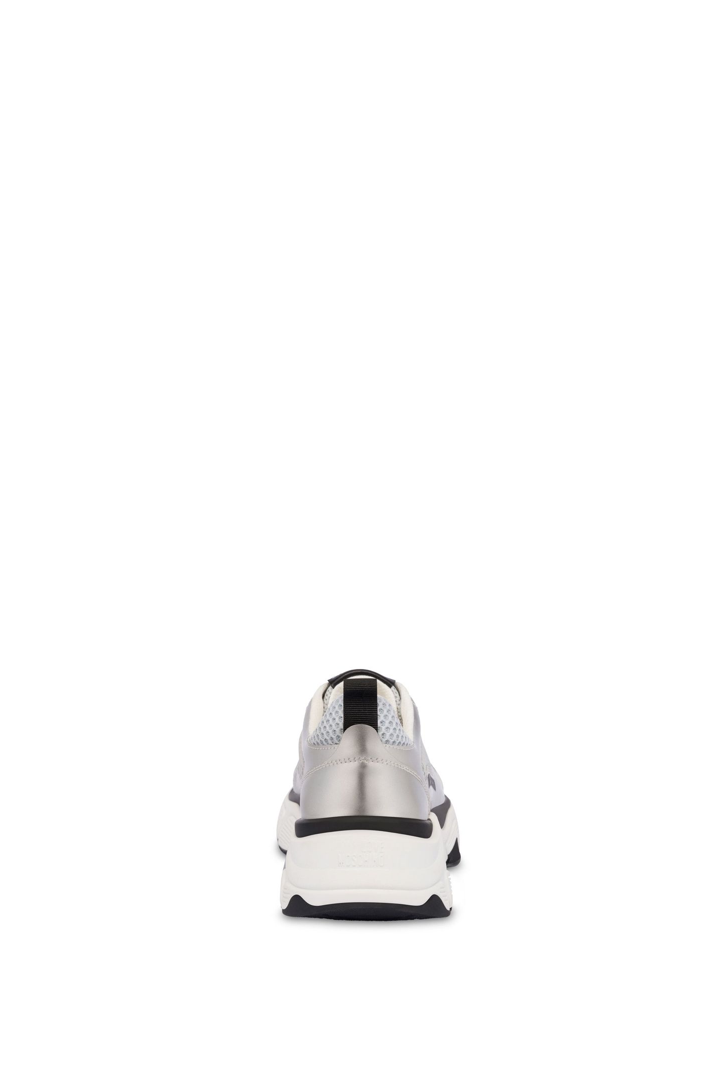 LAMINATE AND MESH SNEAKERS SILVER 4