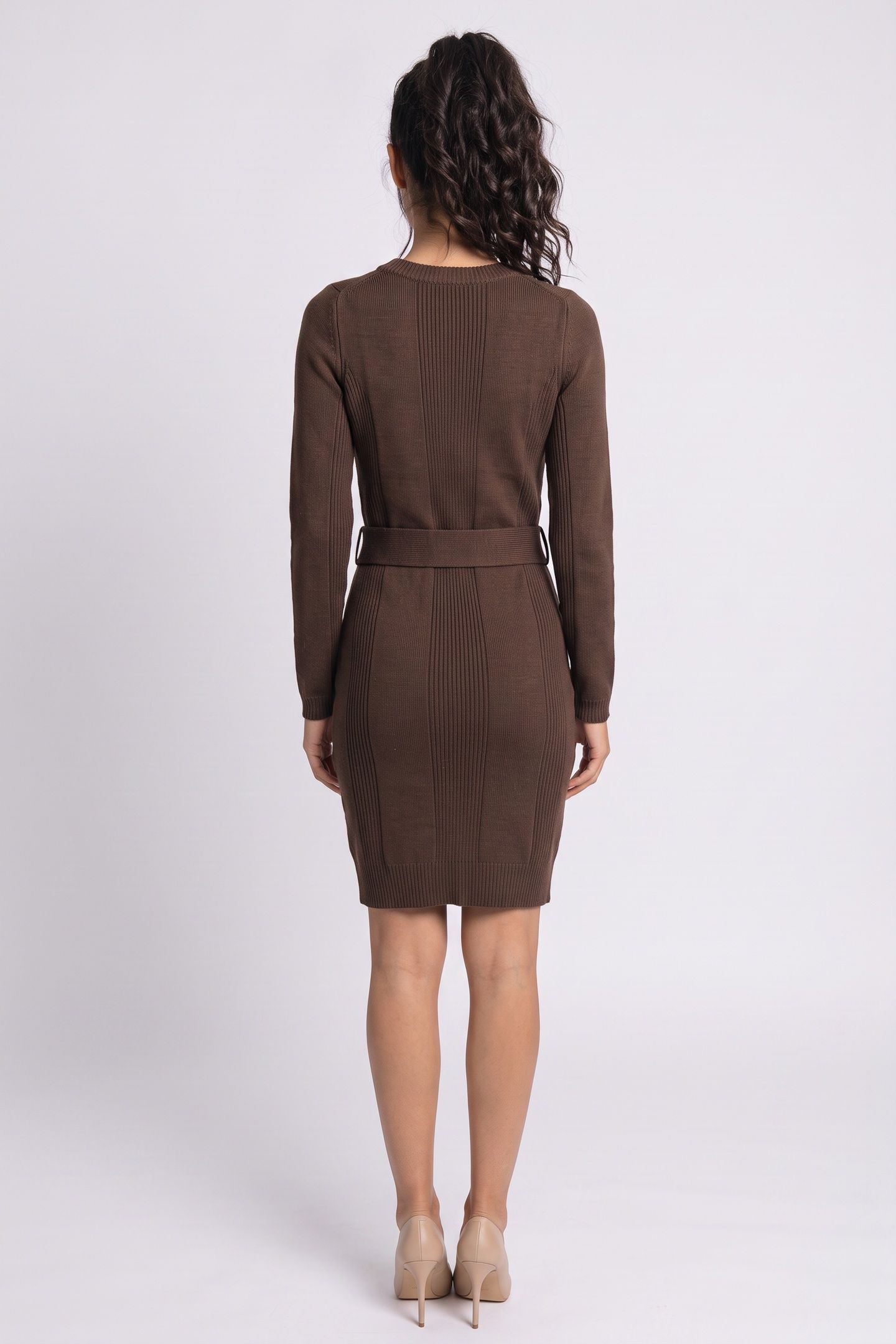AFRAH POCKETS DRESS CHOCOLATE BROWNIE 2