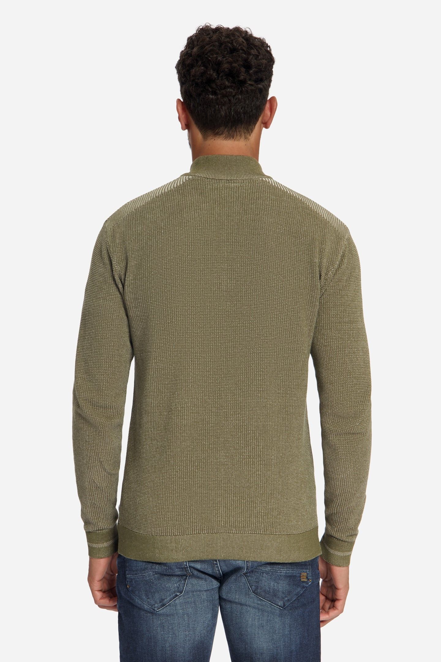 PULLOVER HALF ZIP PLATED MOSS 3