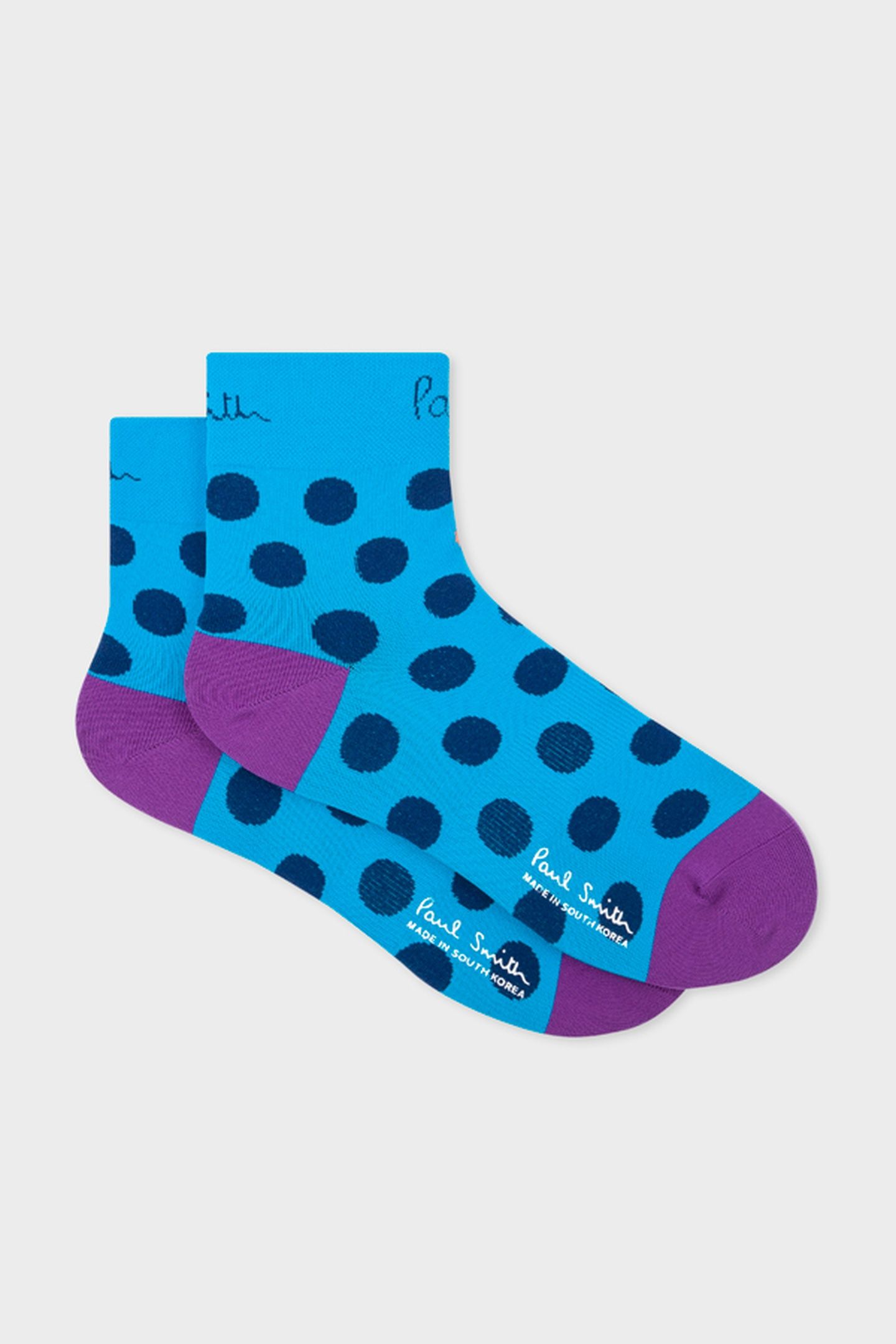 MEN CYCLE SOCK POLKA TURQUOISE 3