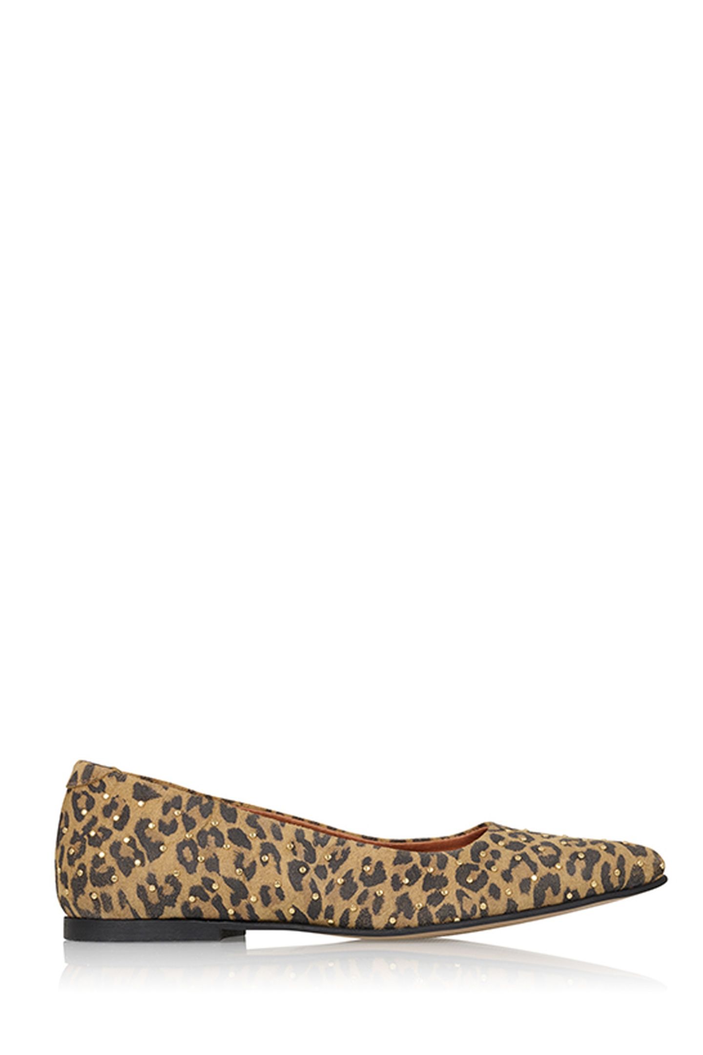 PORTO STUDS LEOPARD COGNAC / BLACK 1