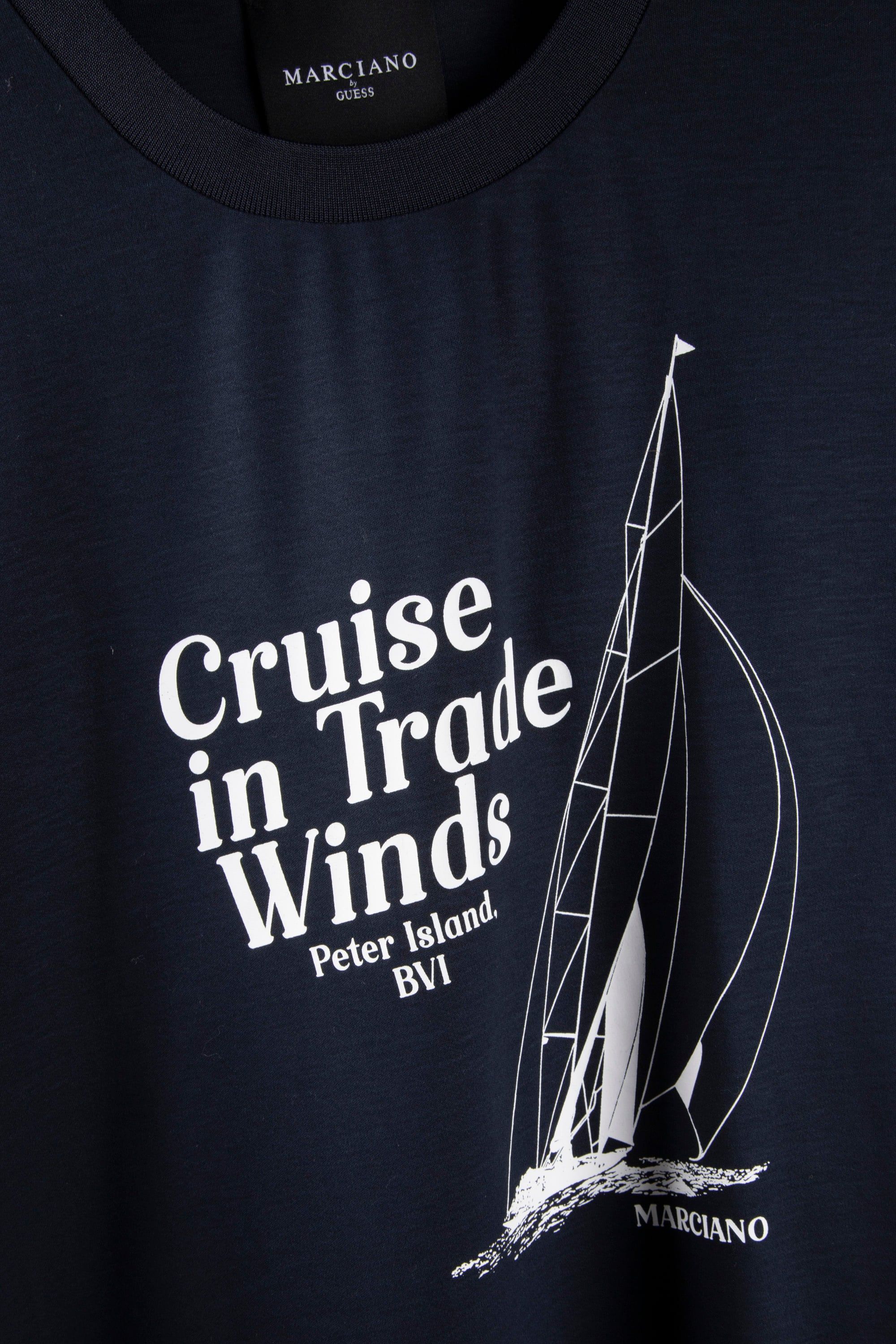 CN SS TEE WITH PRINT NAVY SEA 4