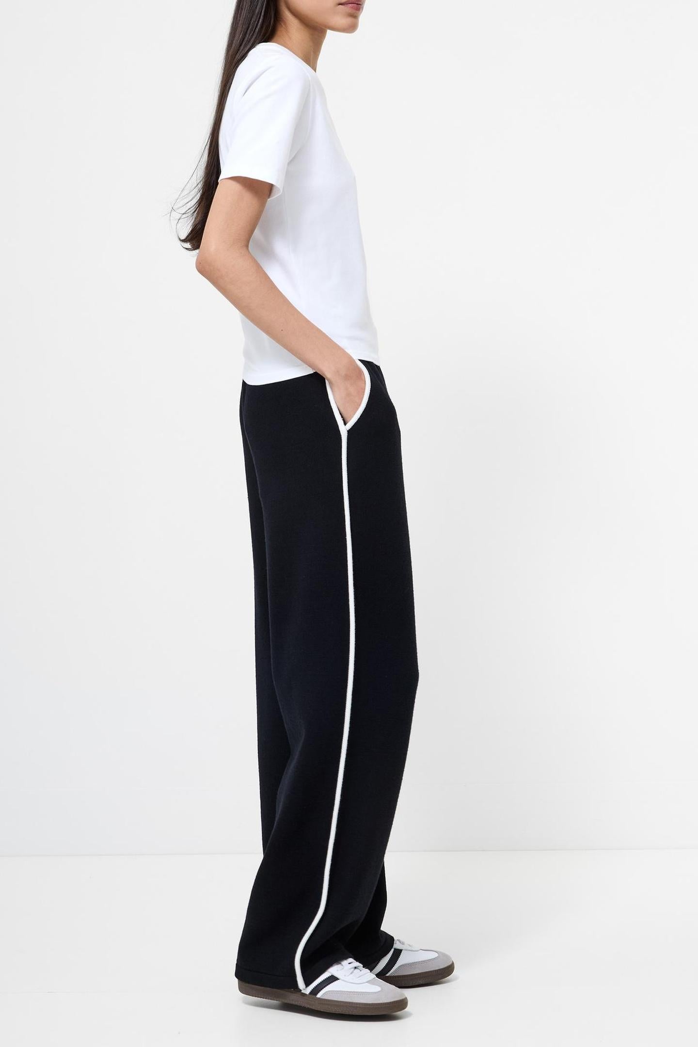 JORDAN WIDE LEG TRSR BLACK/PORCELAIN CRM 3