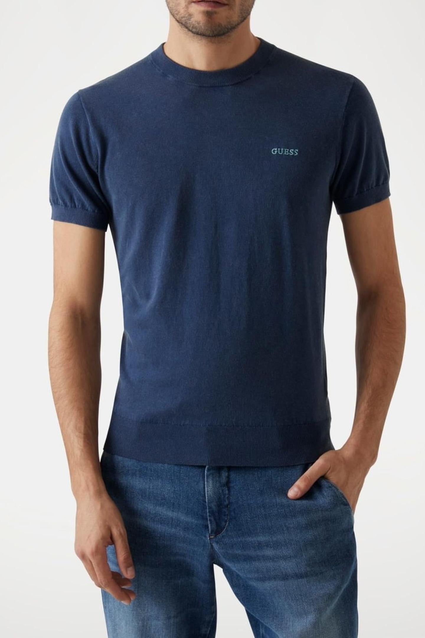 CORNELL WASHED SS T- SMART BLUE 1