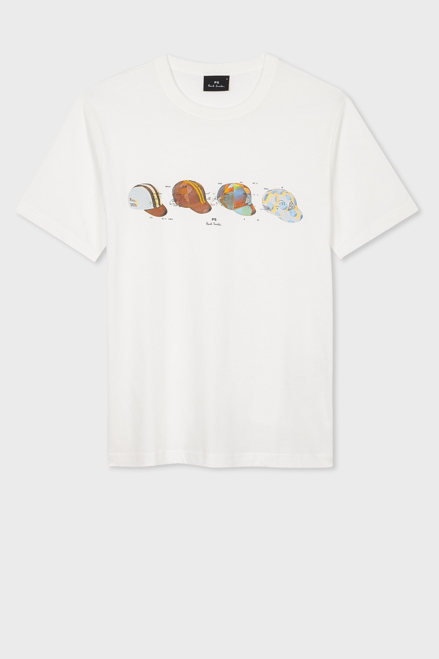 MENS SS TSHIRT CYCLING CAPS OFF WHITE 4