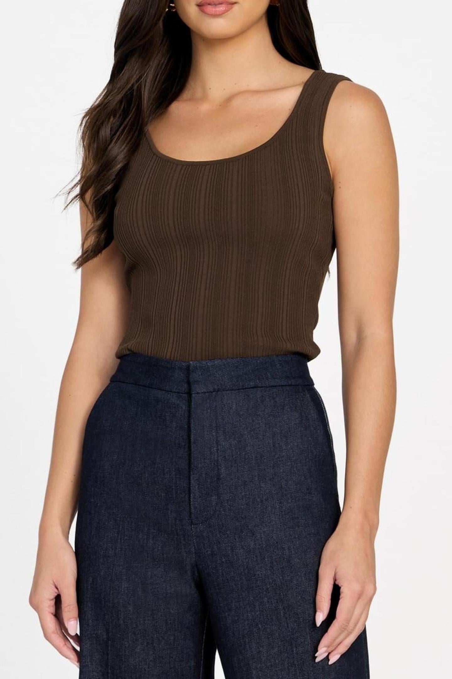 KATHLEEN RIBBED TWIN RICH BROWN 3