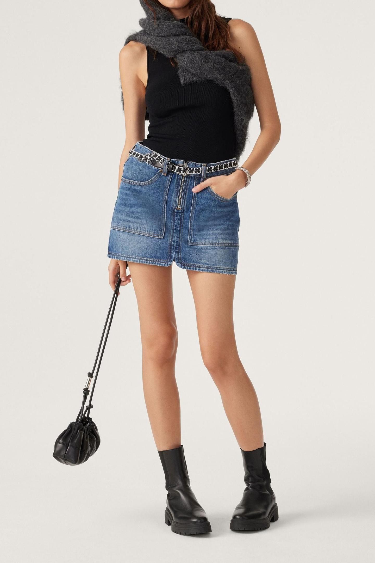 MINI SKIRT BLUE 4