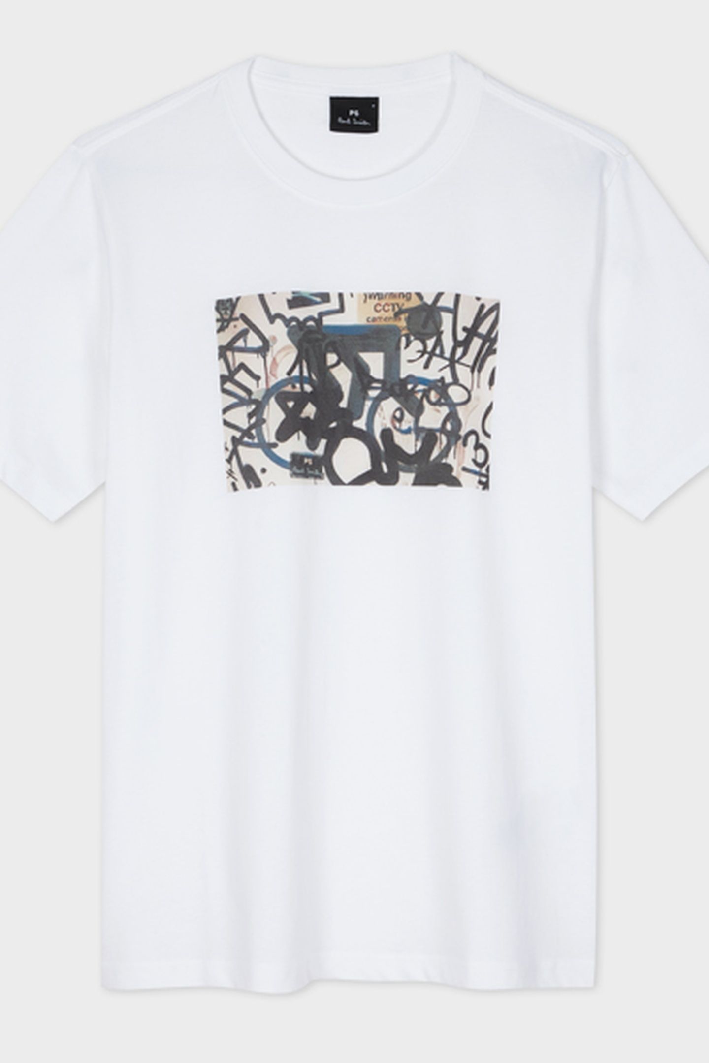 MENS REG FIT T SHIRT B&W BIKE WHITE 1