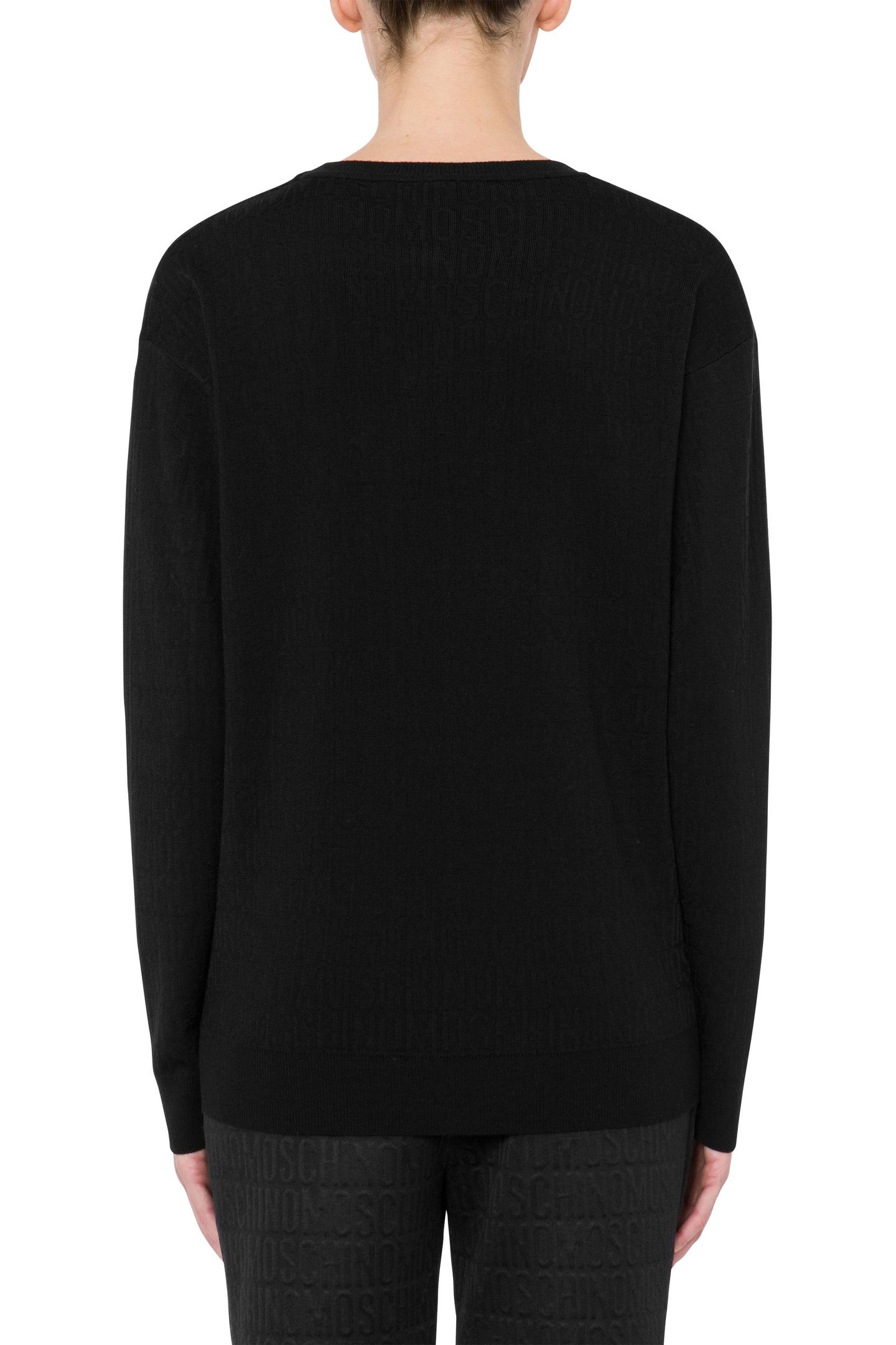 ALLOVER LOGO WOOL PULLOVER BLACK 2