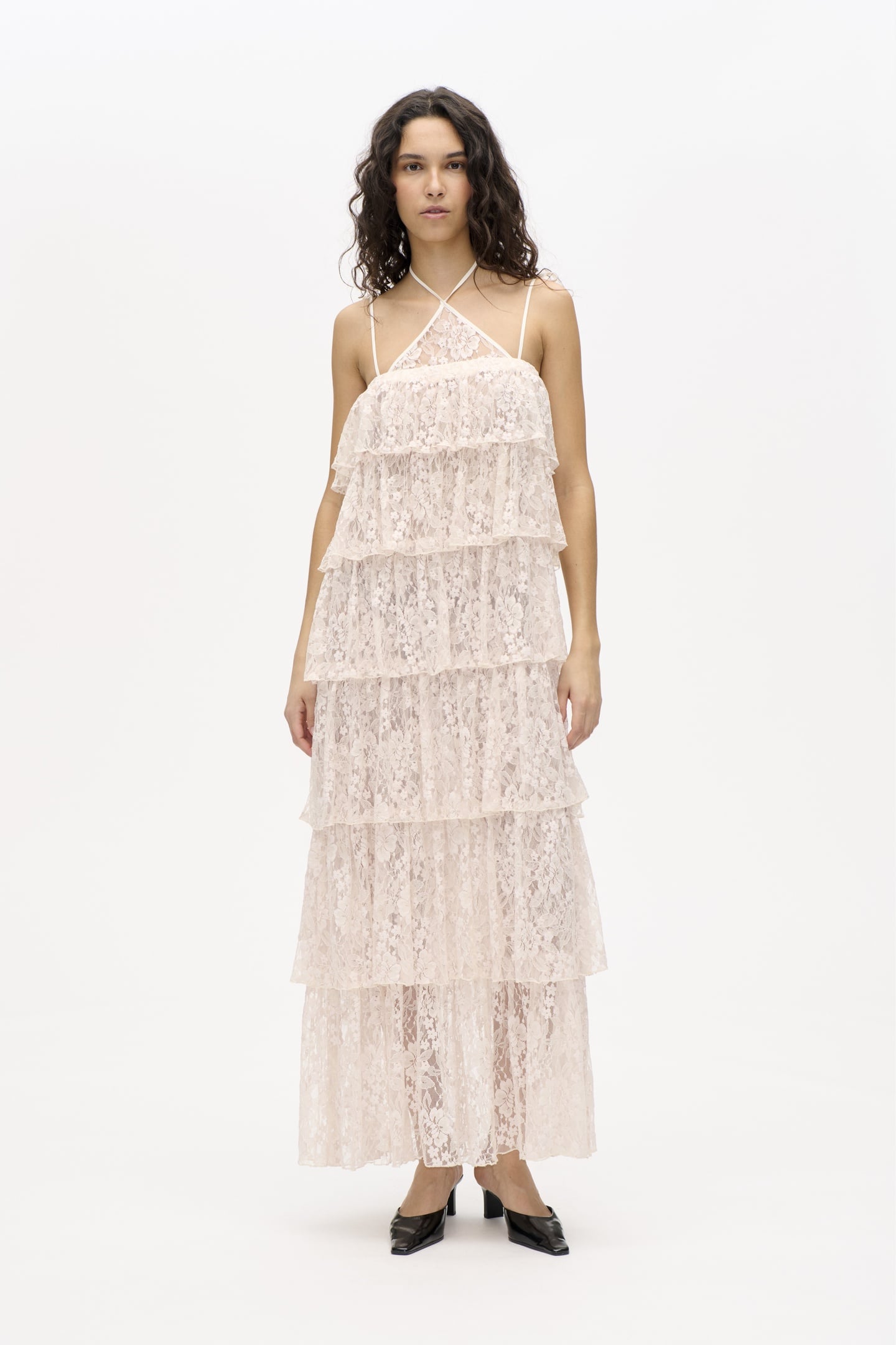 ANNELISE DRESS WHITE SAND 1