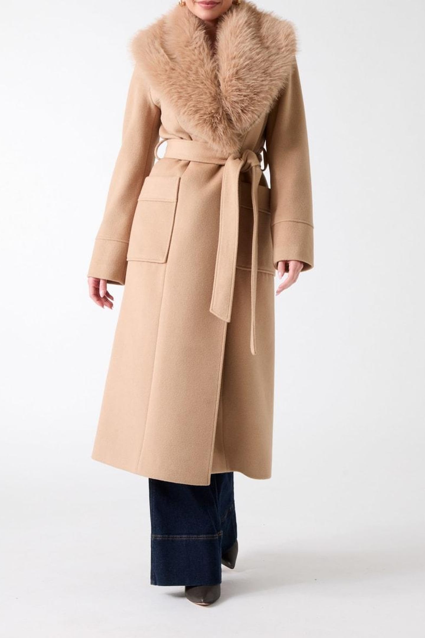 CHARLIZE PLAID COAT HERB TAN MULTI 1