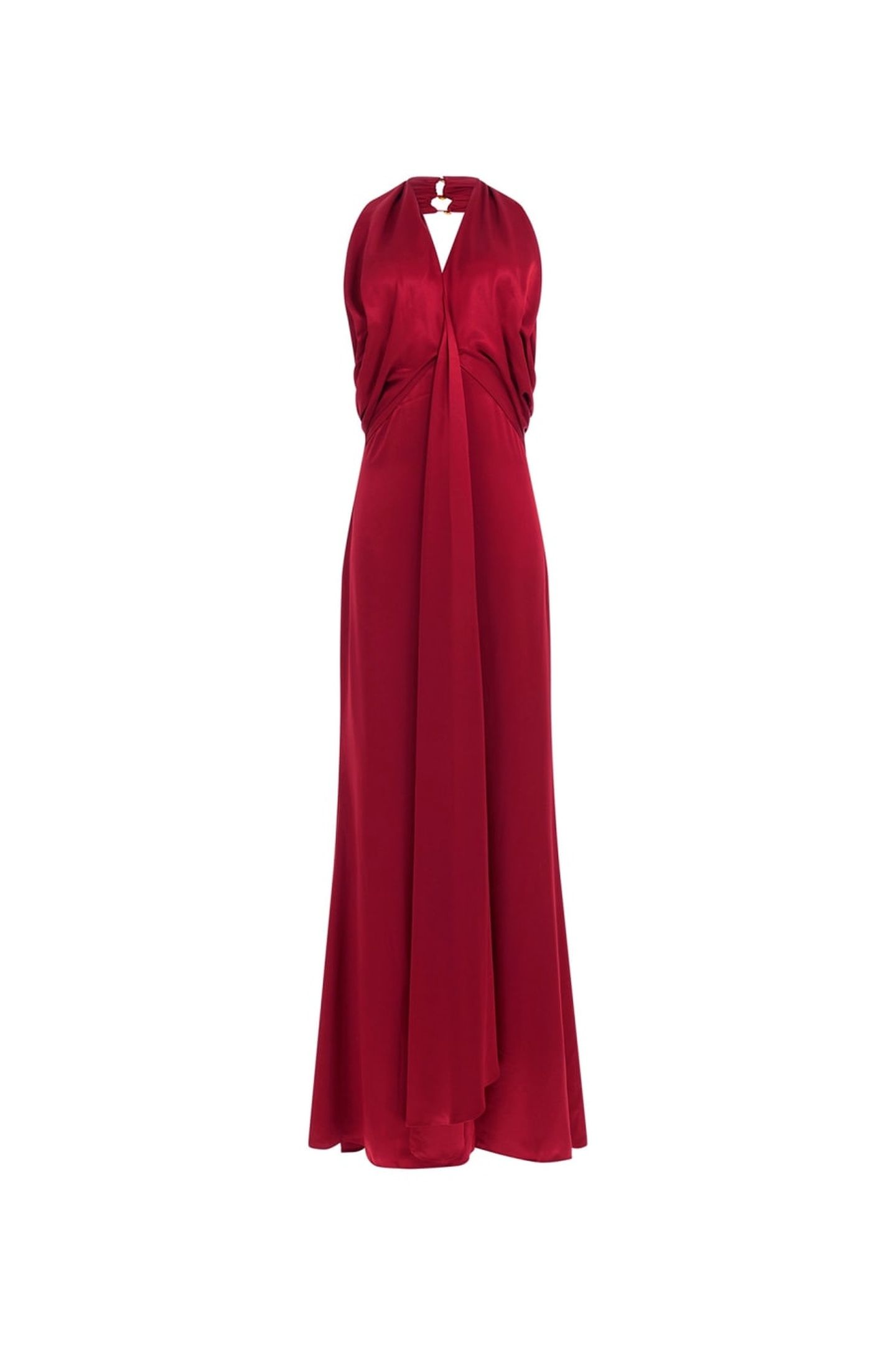 ARETHA HALTER KNOT L DARK JAM RED 4