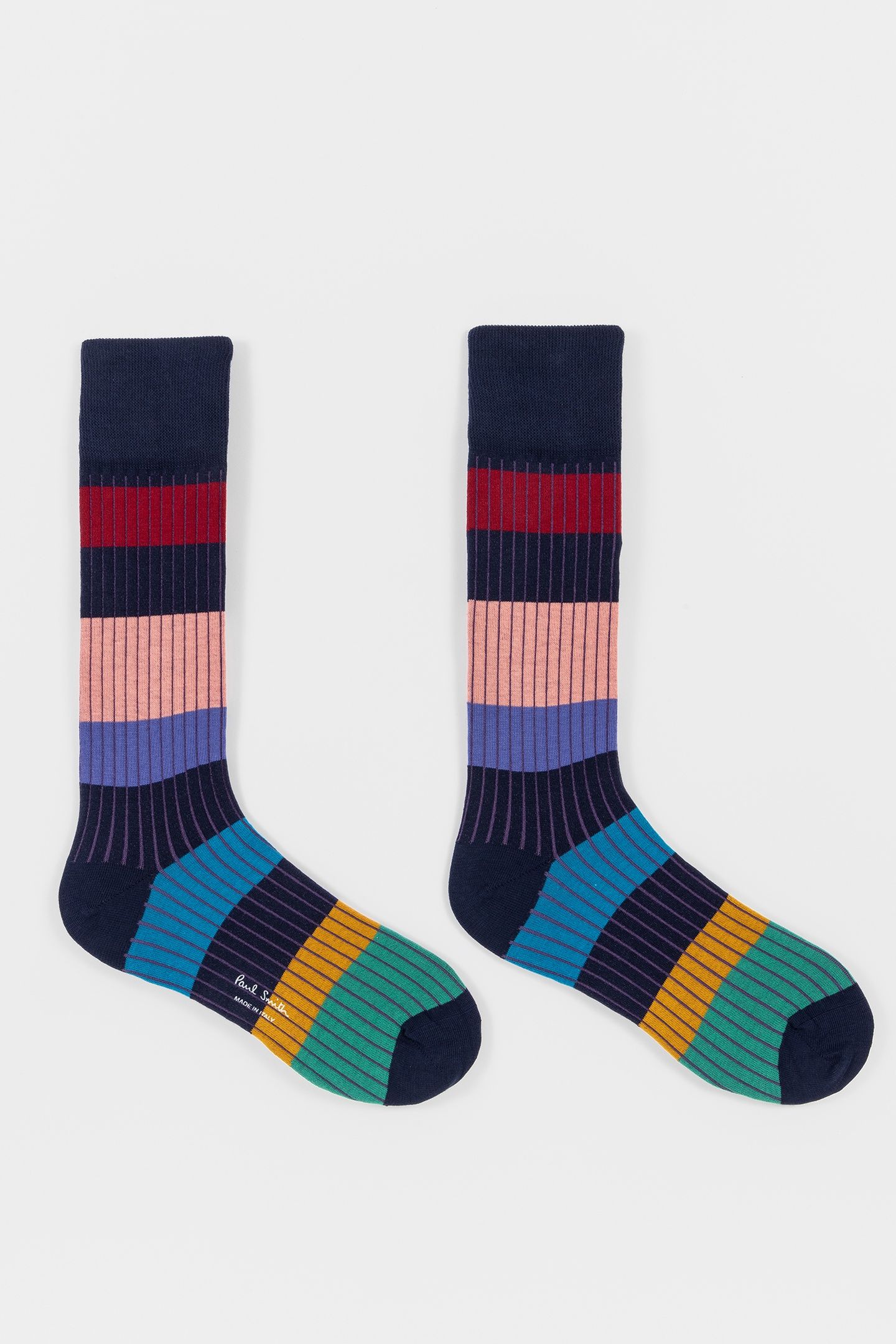 MEN SOCK ERROL STRIPE NAVY 5