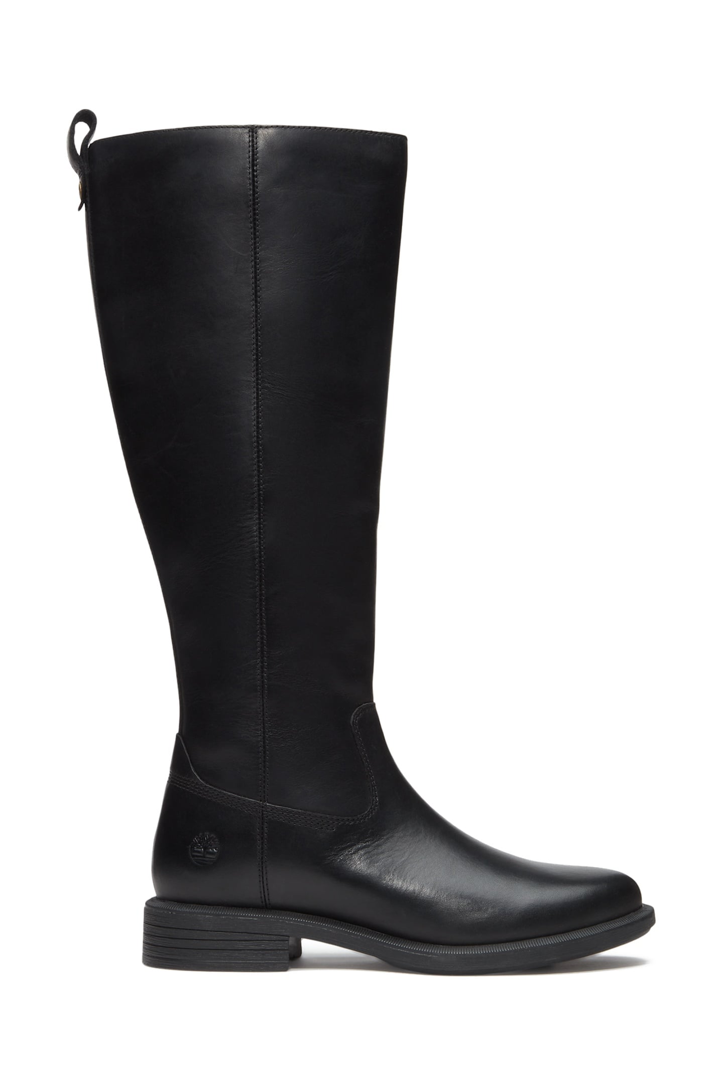 VERONA SQUARE TALL ZIP UP BOOT BLACK FULL GRAIN 1