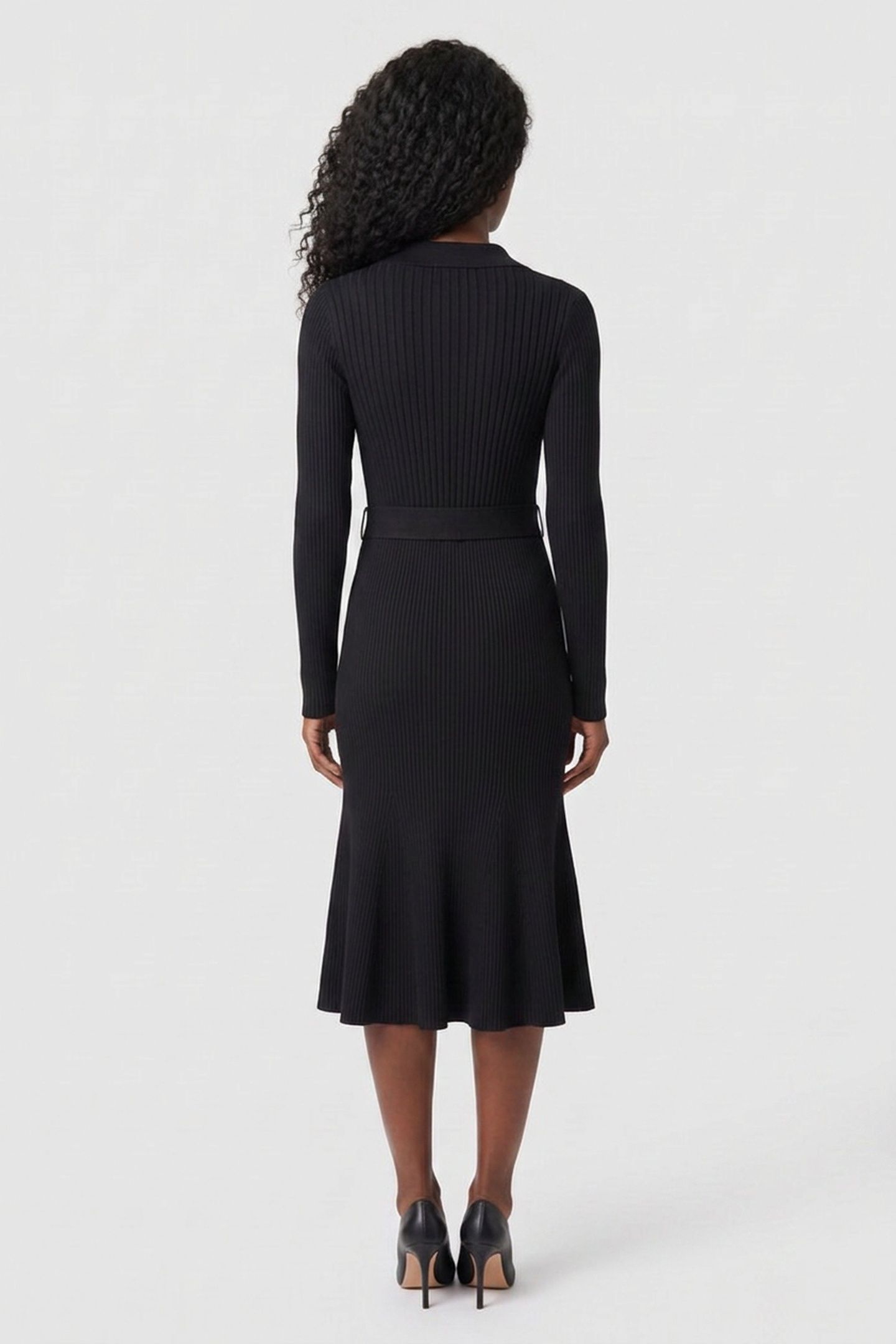AGATHE POLO LS DRESS JET BLACK A996 2