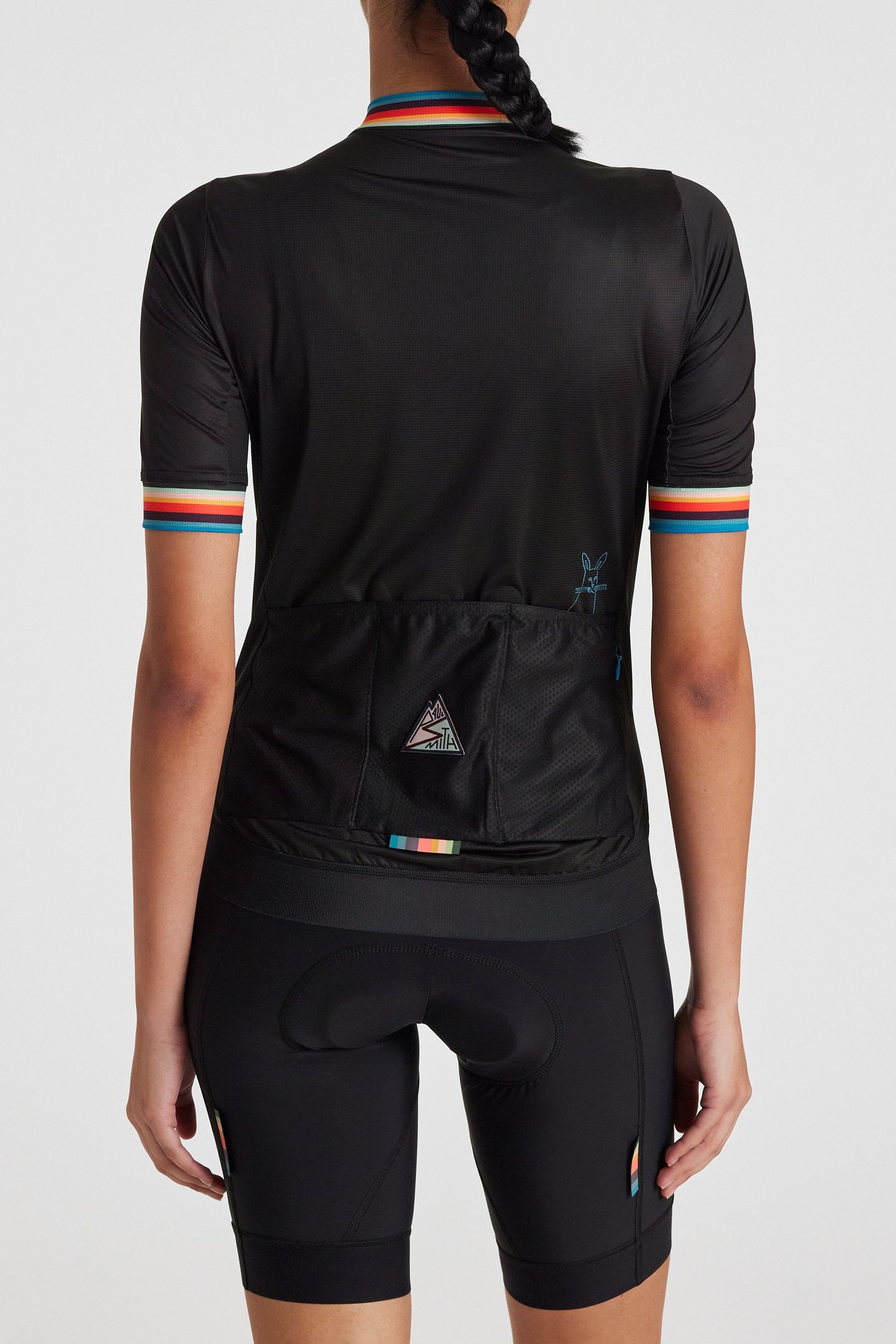 WOMENS CYCLE JERSEY S/S ARTIST STRIPE BLACK 2