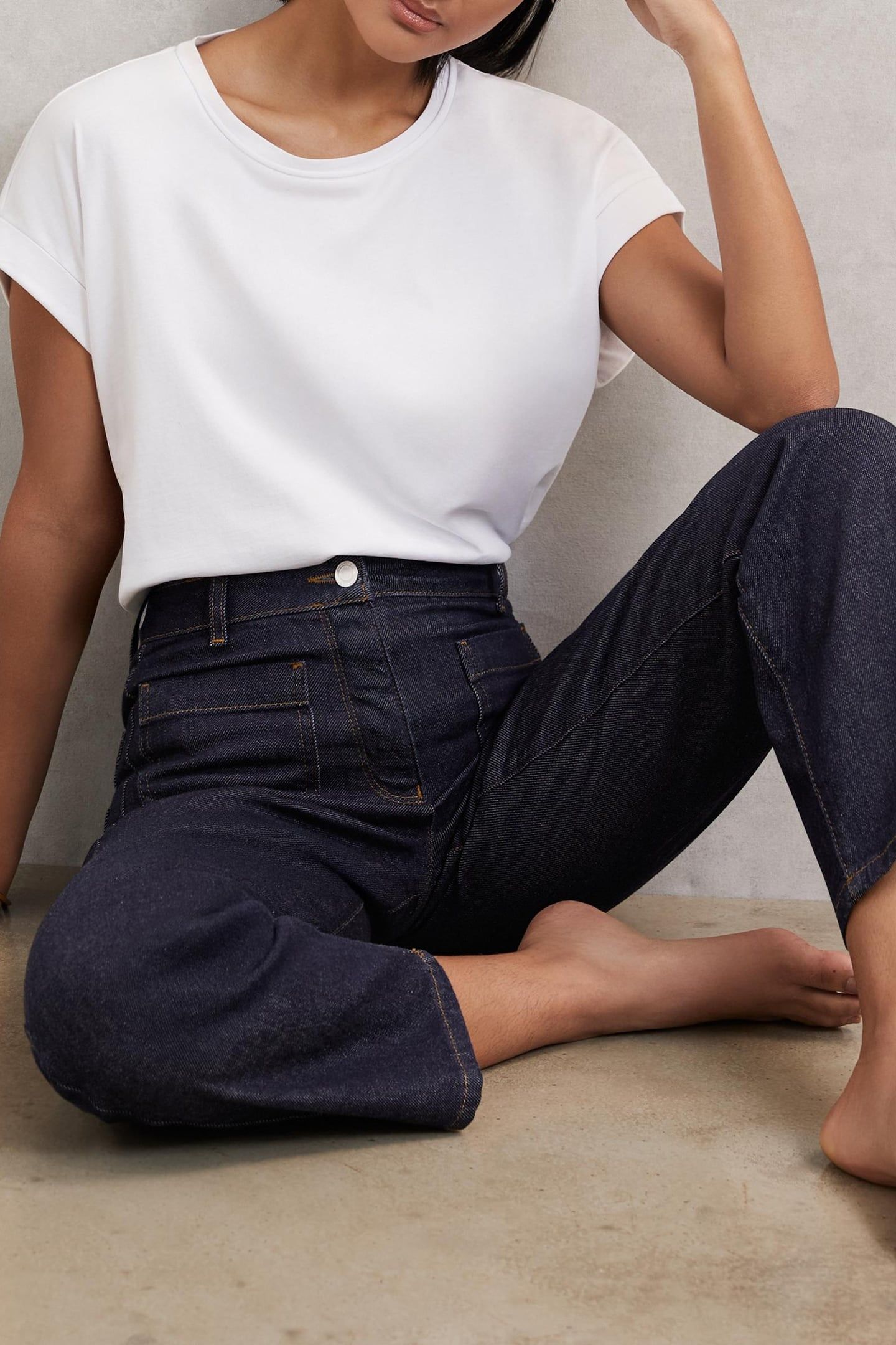 STRAIGHT PATCH POCKET JEAN DARK BLUE 6