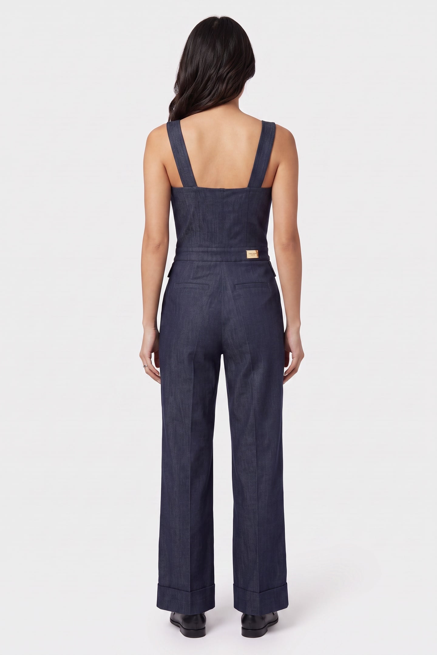 ZIPPED JUMPSUIT DARK WASH 2