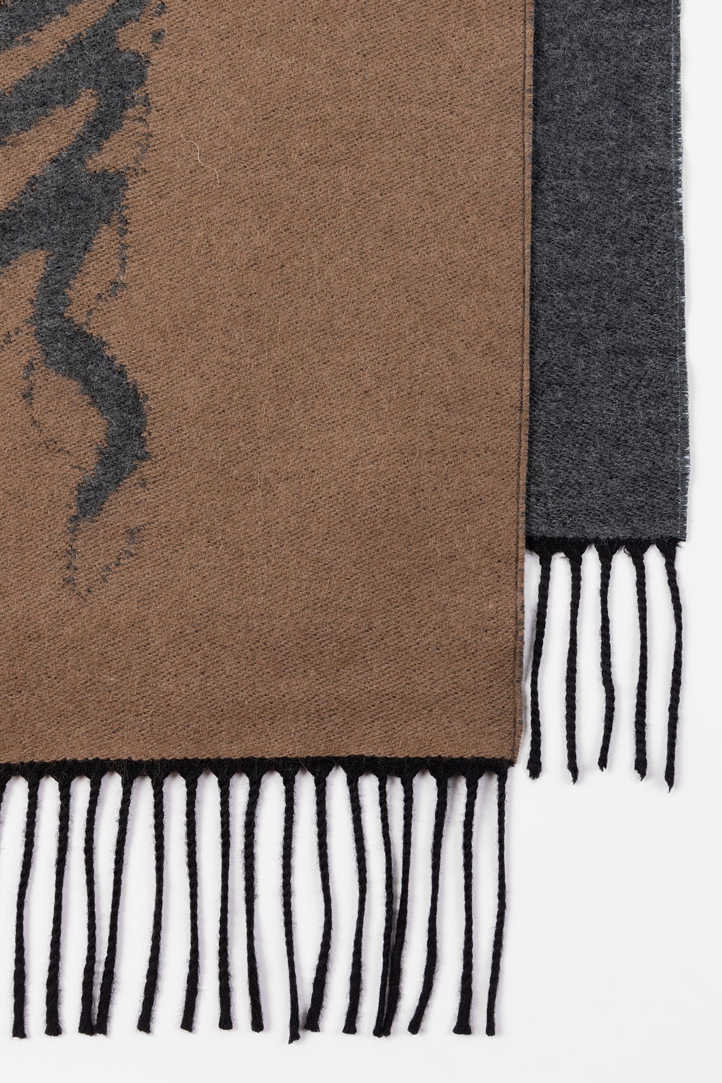 MEN SCARF LOGO COL BLOCK SLATE 2
