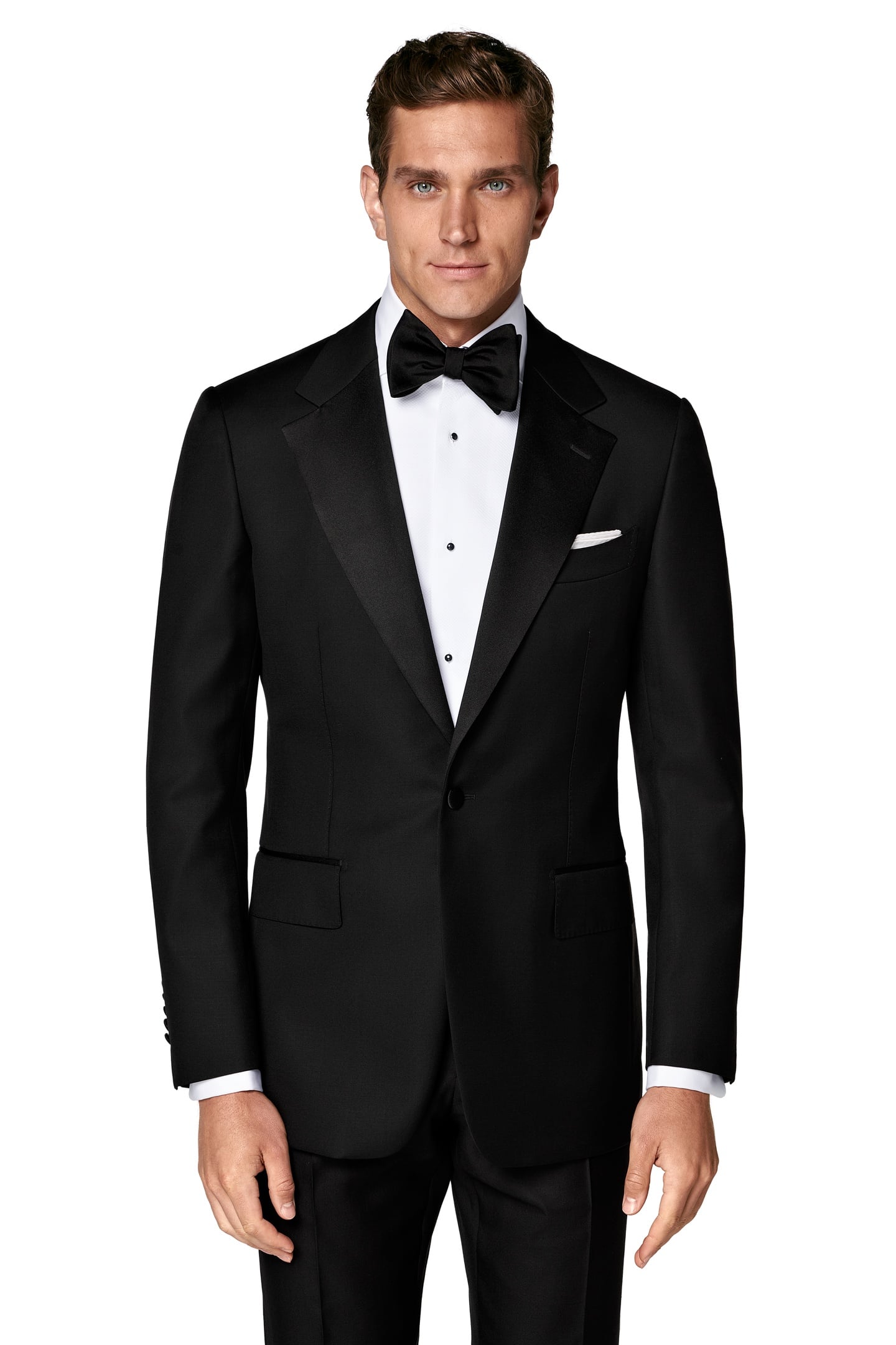 BLACK PURE WOOL S110'S MILANO 1