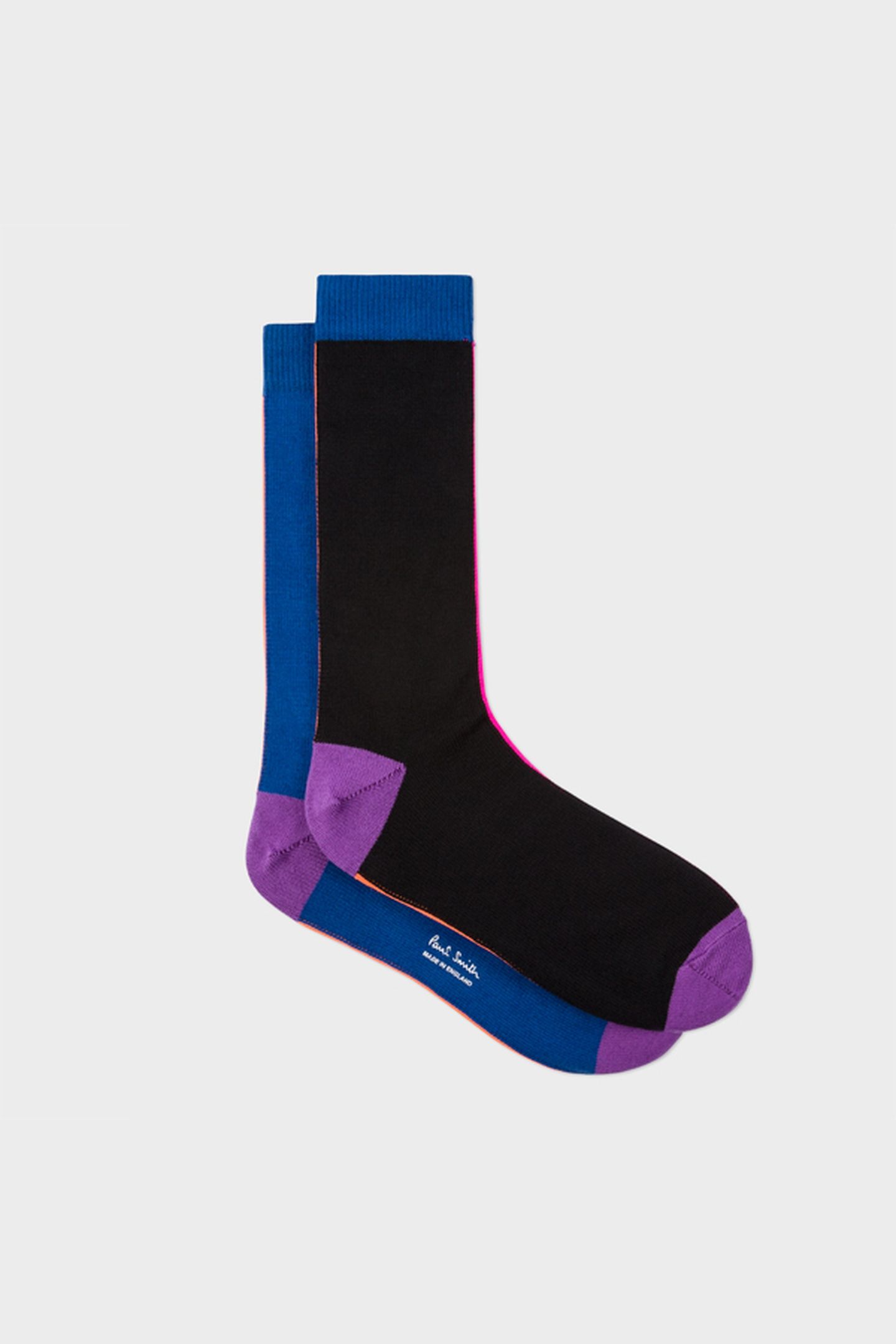 MEN SOCK VERTICAL BLK COBALT BLUE 4