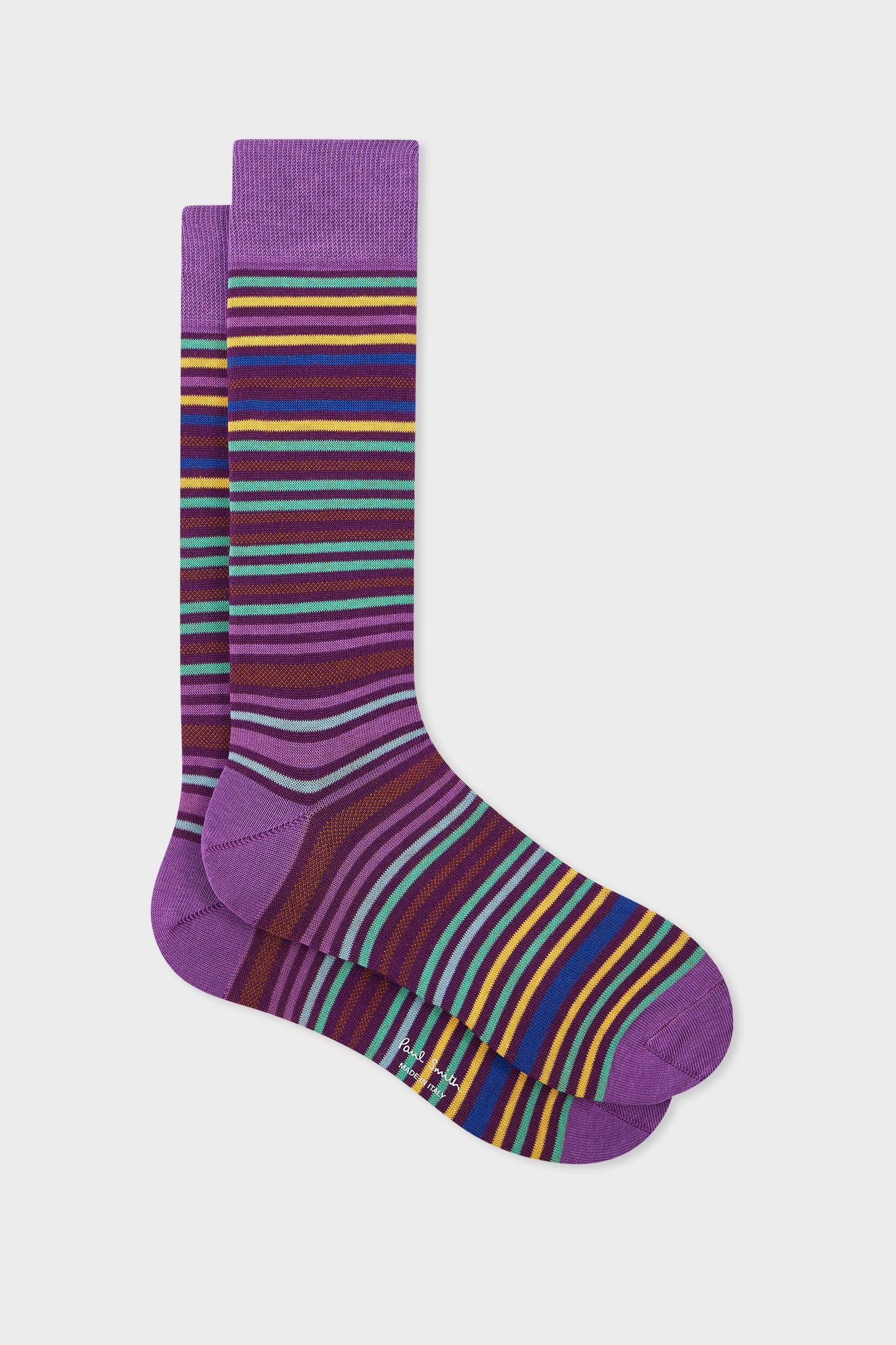 MEN SOCK GAVIN STRIPE DARK VIOLET 2