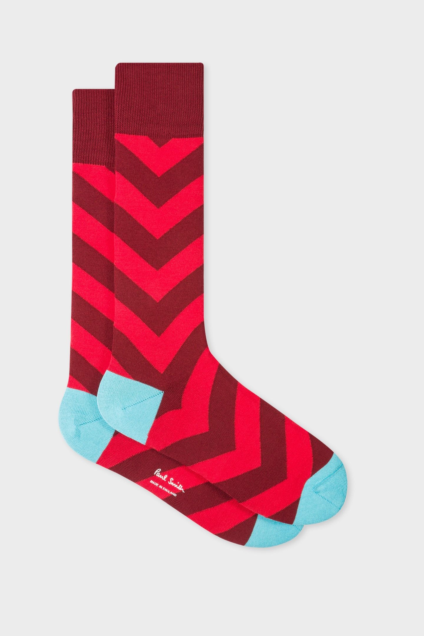 MEN SOCK DOUGLAS STRIPE RED 4
