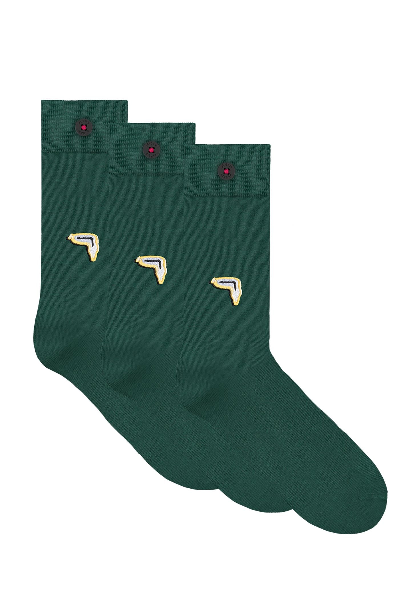 A-DAM 3-PACK CASUAL SOCKS MELTING CLOCK PONDEROSA PINE 1