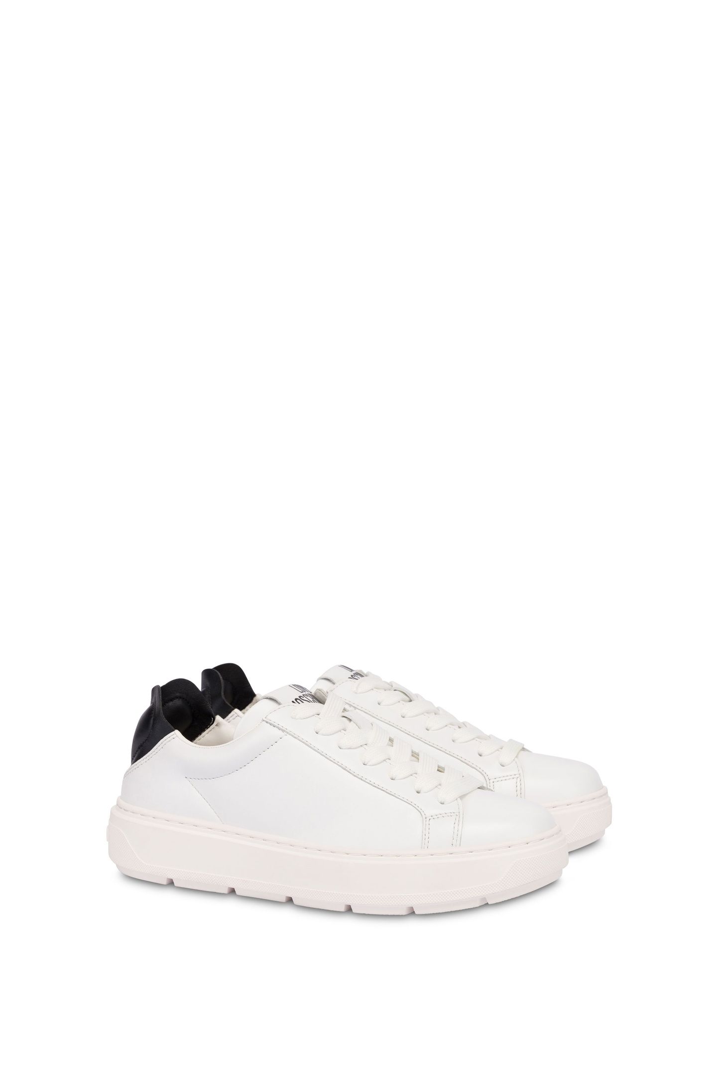 NAPPA LEATHER AND LAMBSKIN SNEAKERS WHITE 2