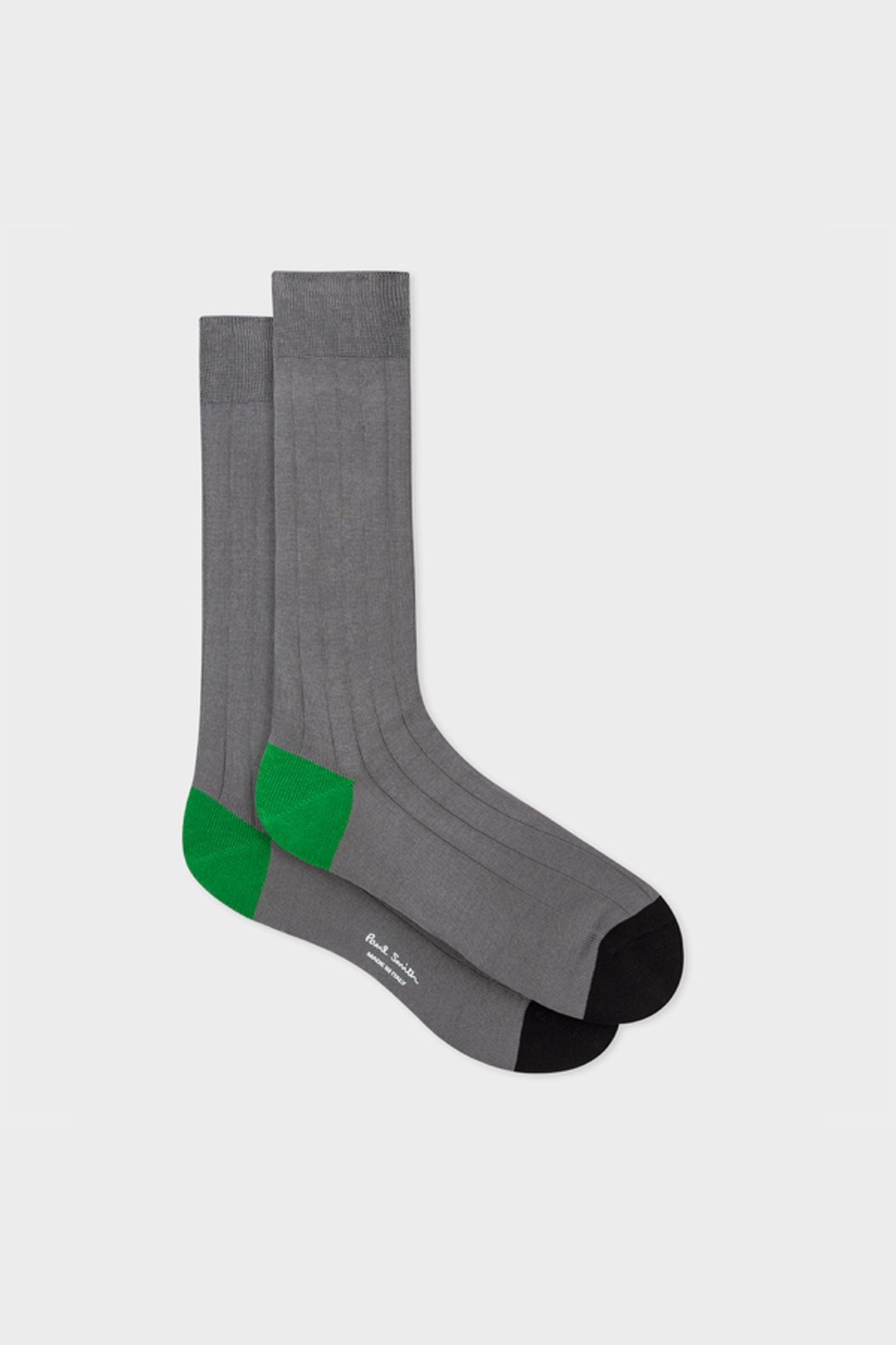 MEN SOCK PLAIN CONTRAST SLATE 2