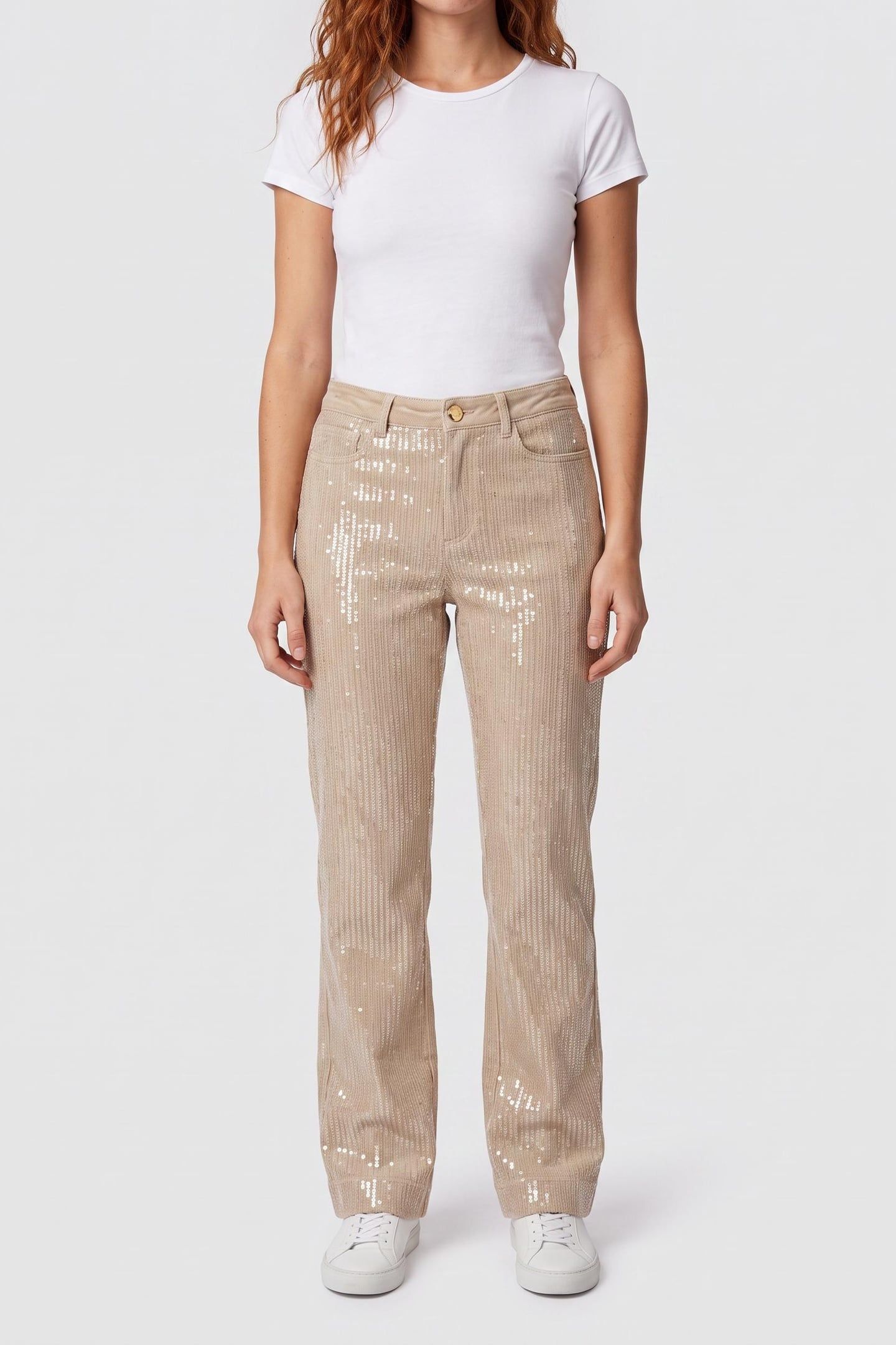 JUDY STRAIGHT SEQUIN SAND GRAIN MULTI 1