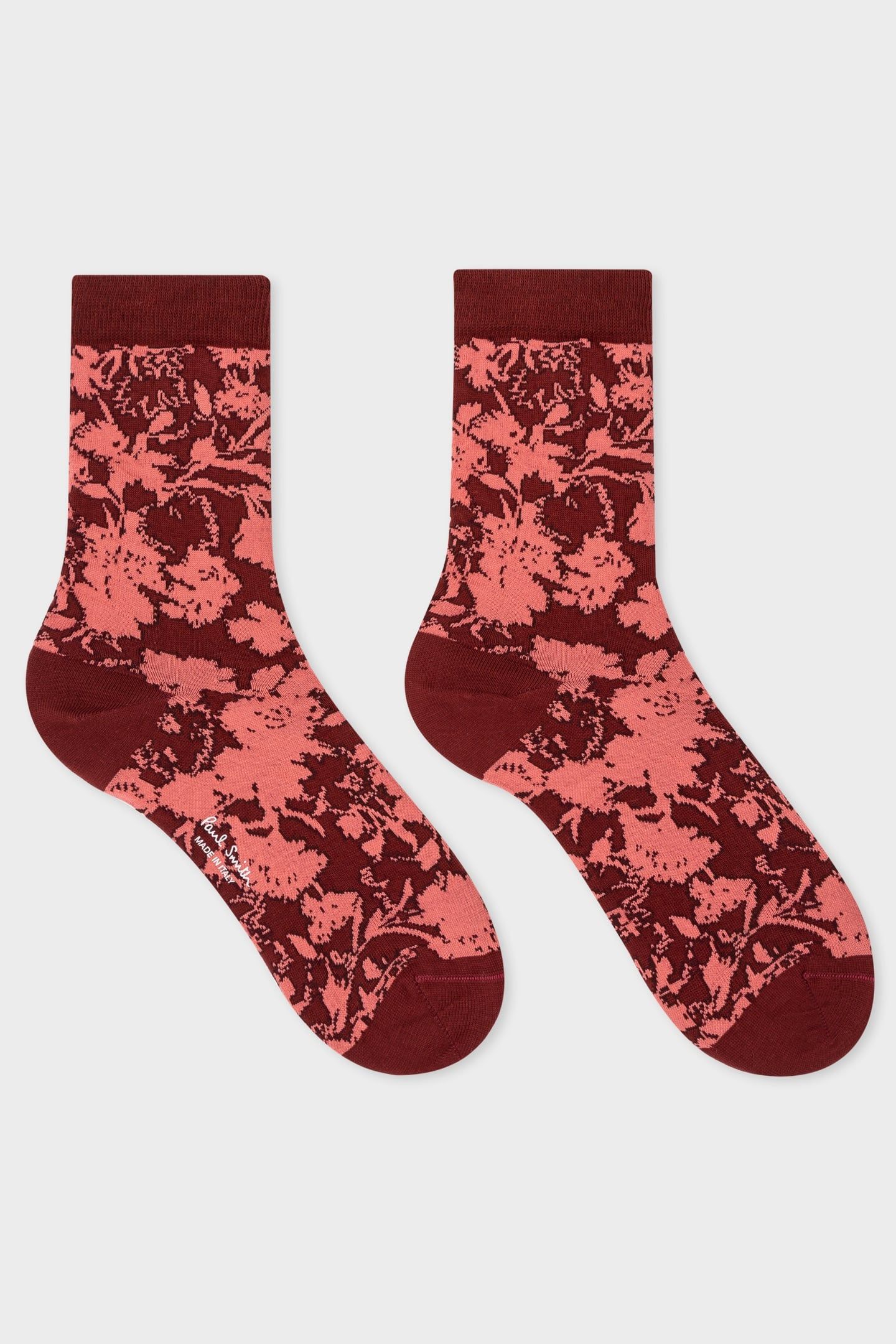 WOMEN SOCK RAVE FLORAL BURGUNDY/ BORDE 1