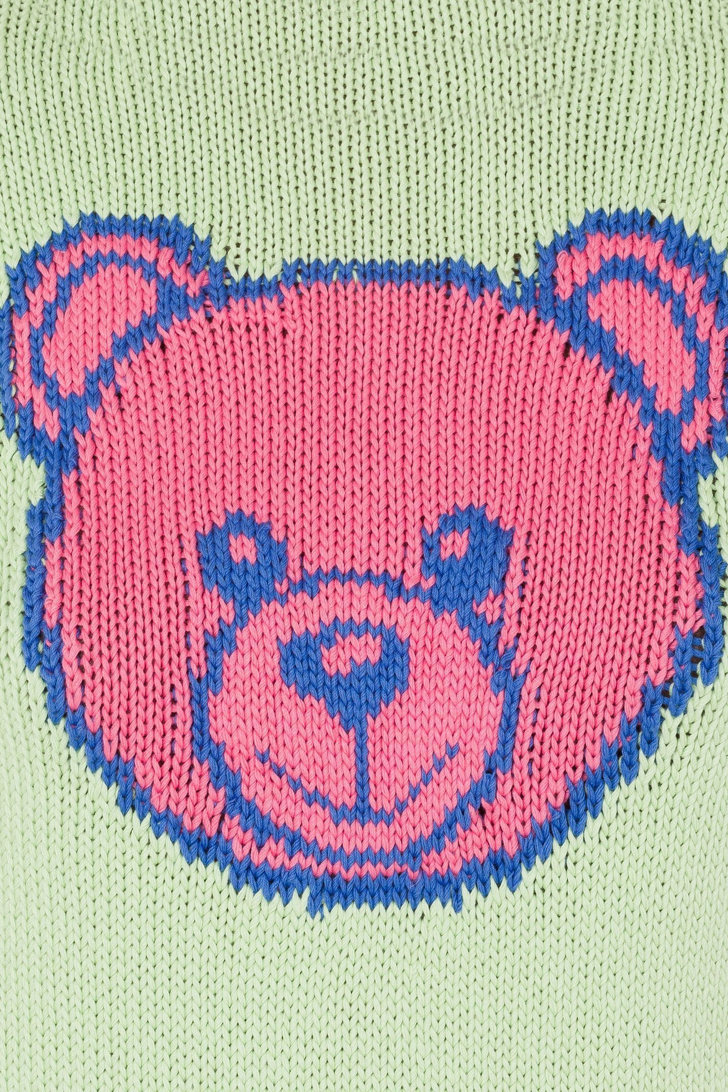 MOSCHINO TEDDY BEAR COTTON PULLOVER GREEN 4