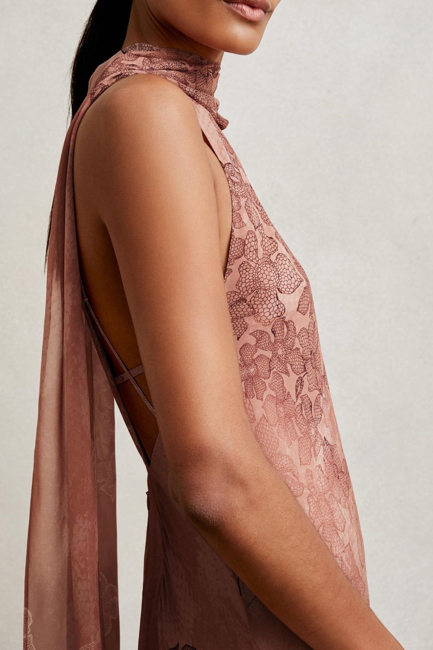 PRINTED SCARF DRESS PALE PINK 6