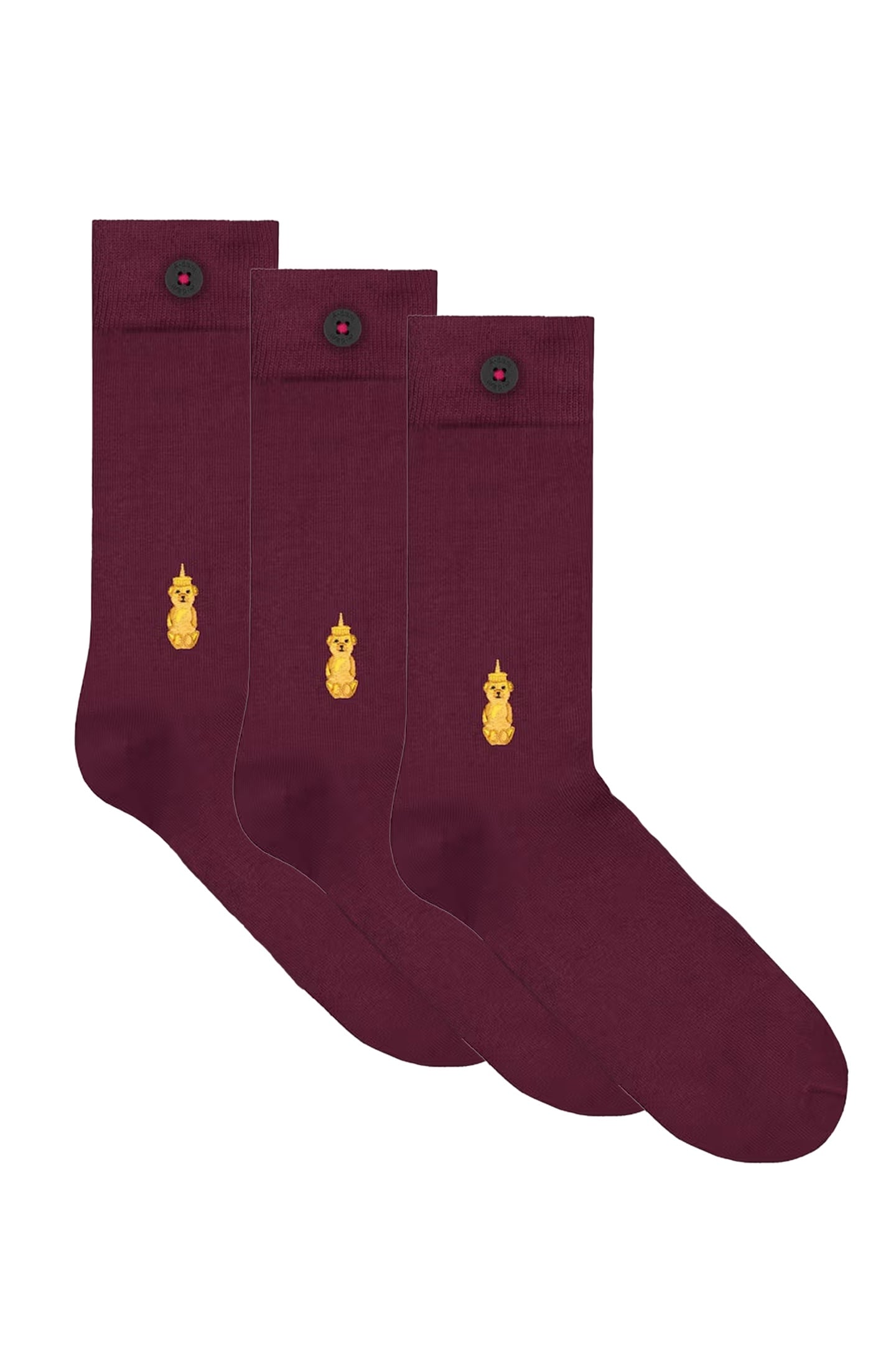 A-DAM 3-PACK CASUAL SOCKS HONEY BEAR PORT ROYALE 1